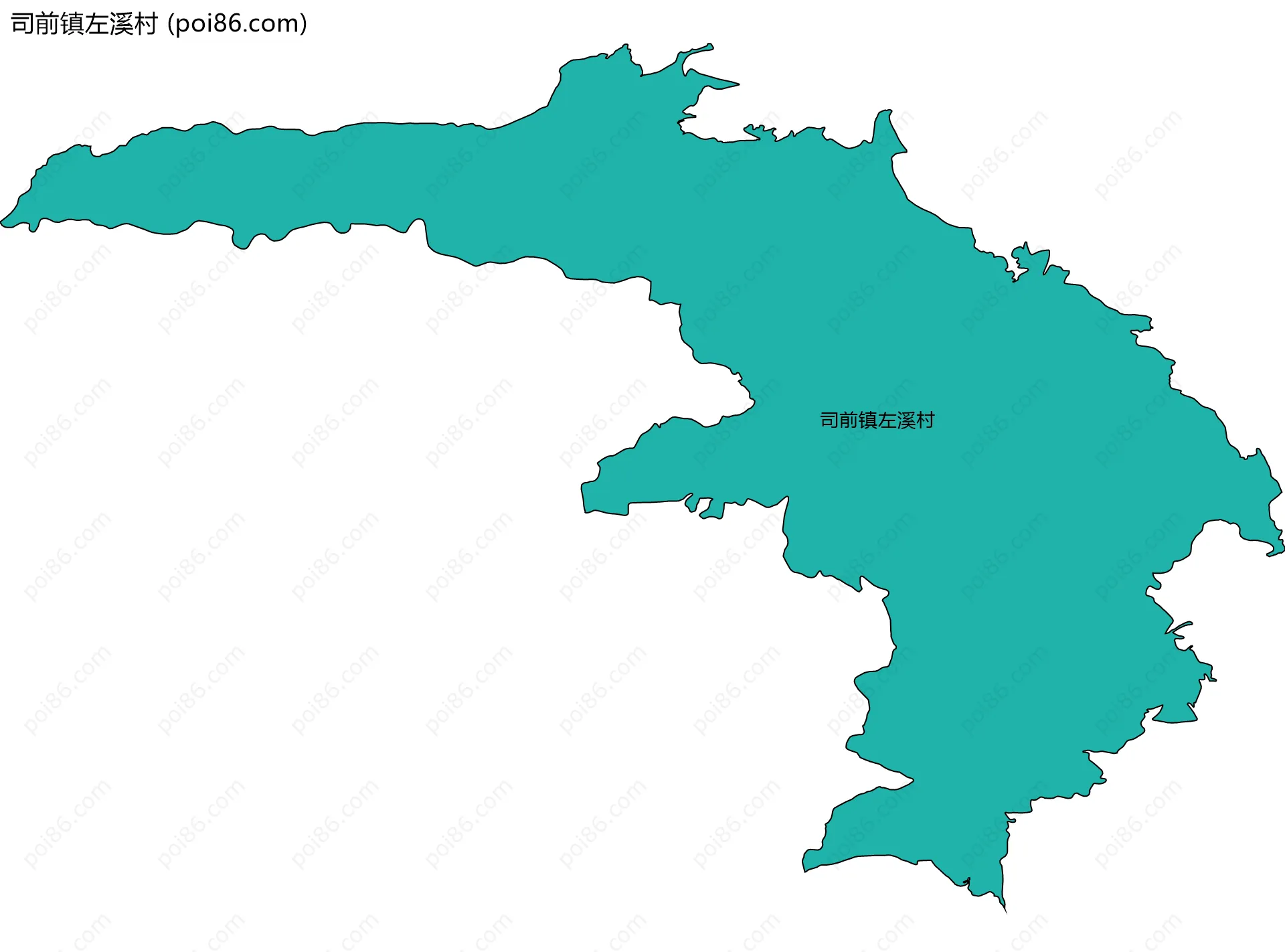 司前镇左溪村边界地图