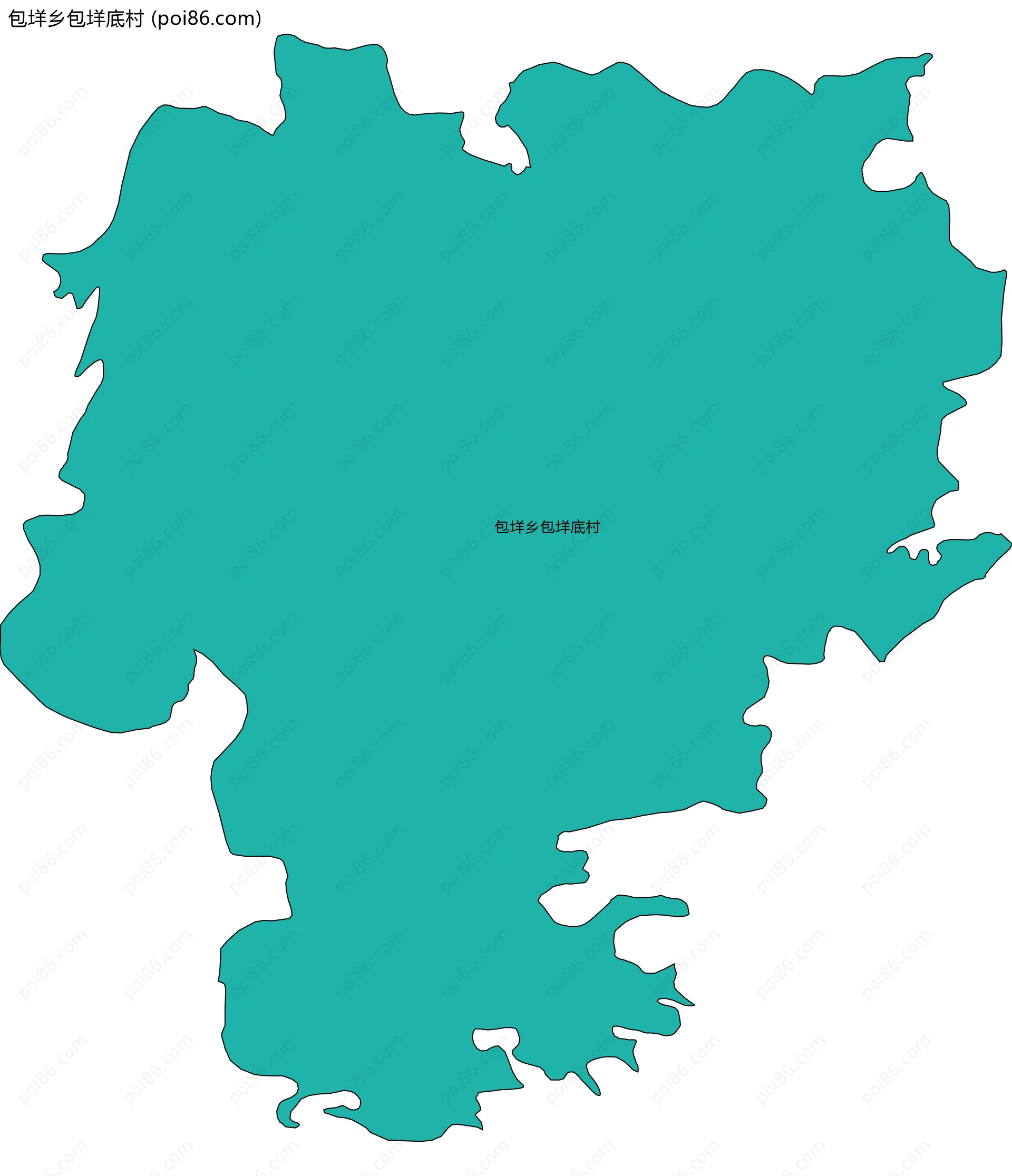 包垟乡包垟底村边界地图