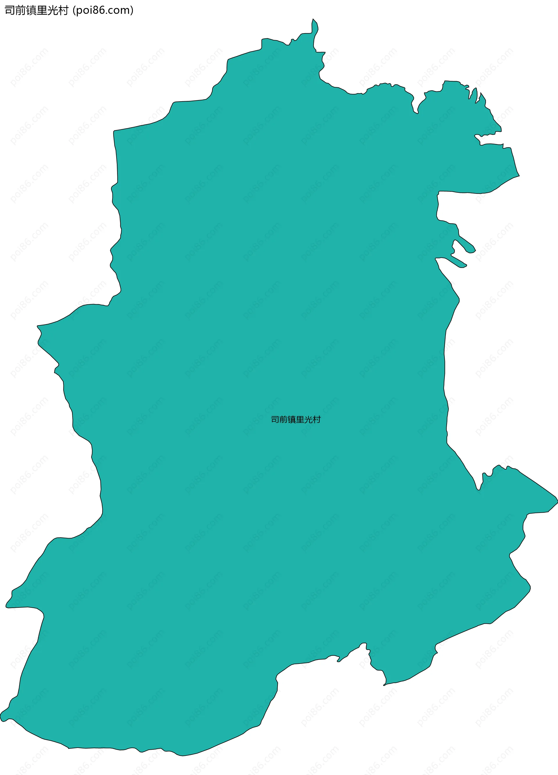 司前镇里光村边界地图