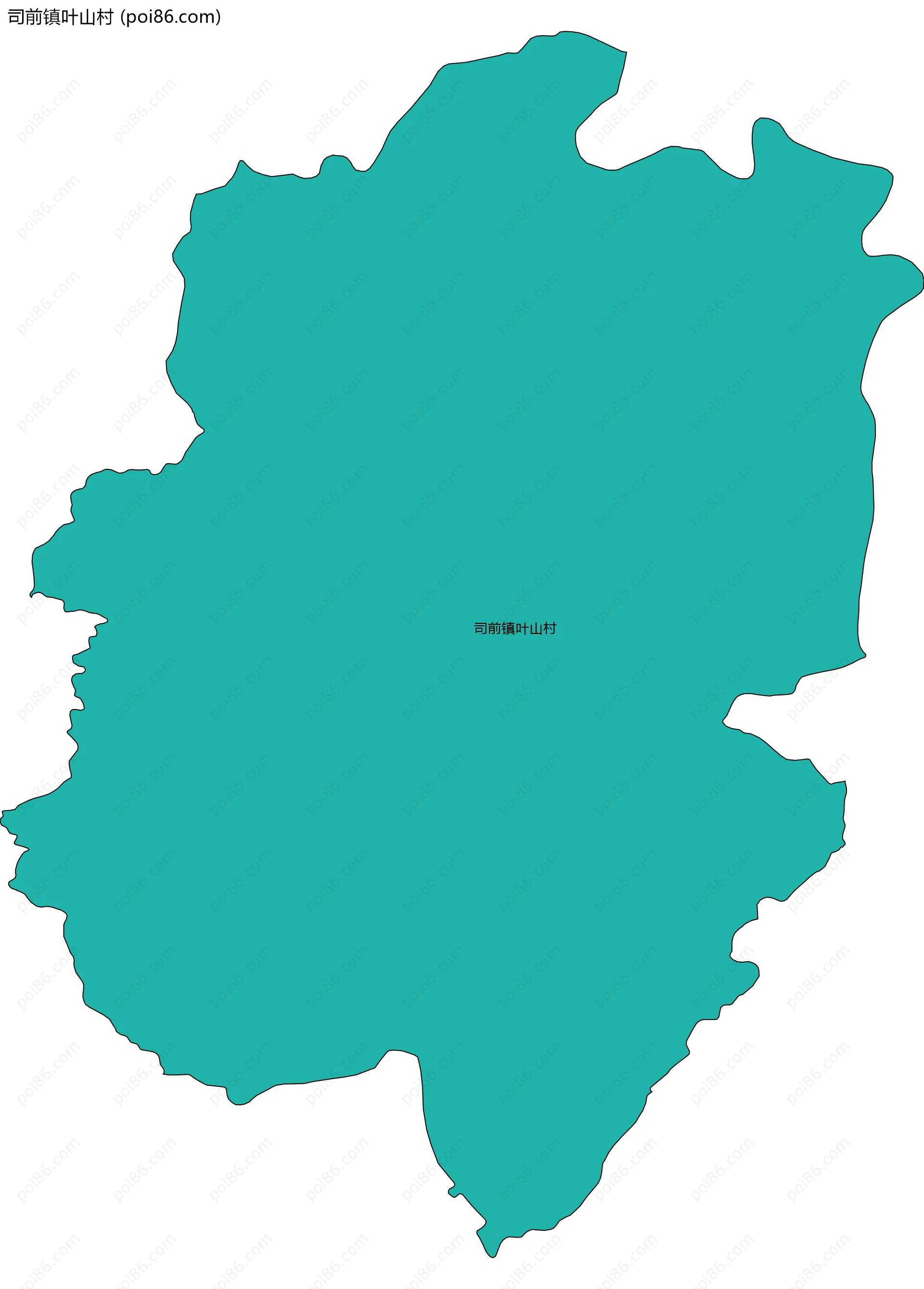 司前镇叶山村边界地图