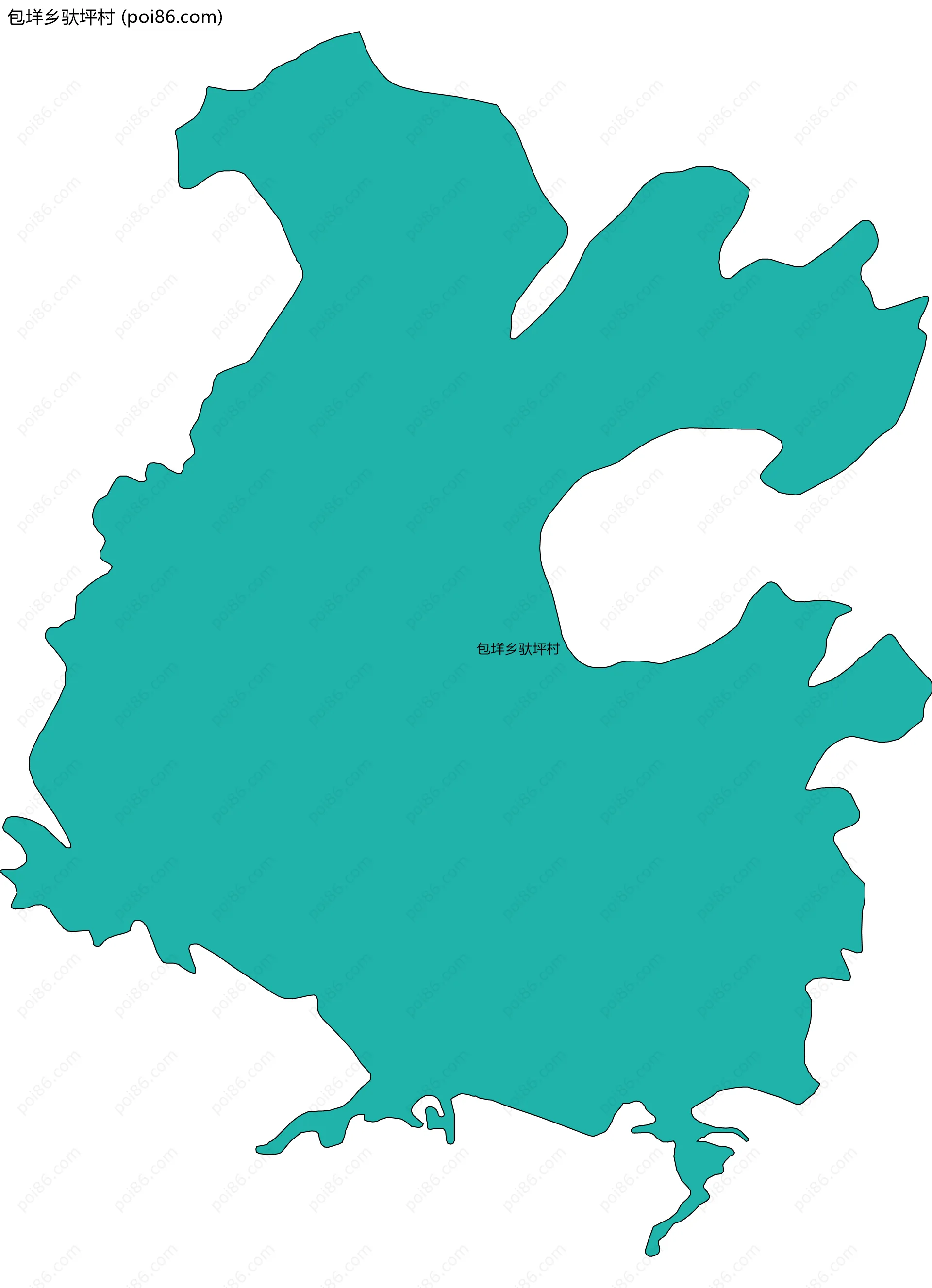 包垟乡驮坪村边界地图