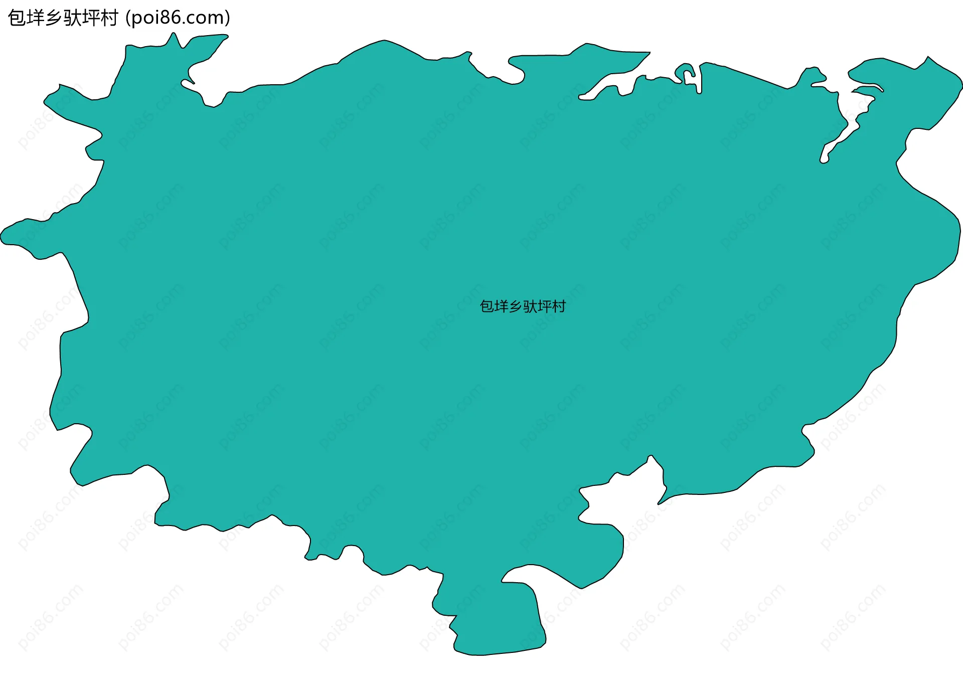 包垟乡驮坪村边界地图