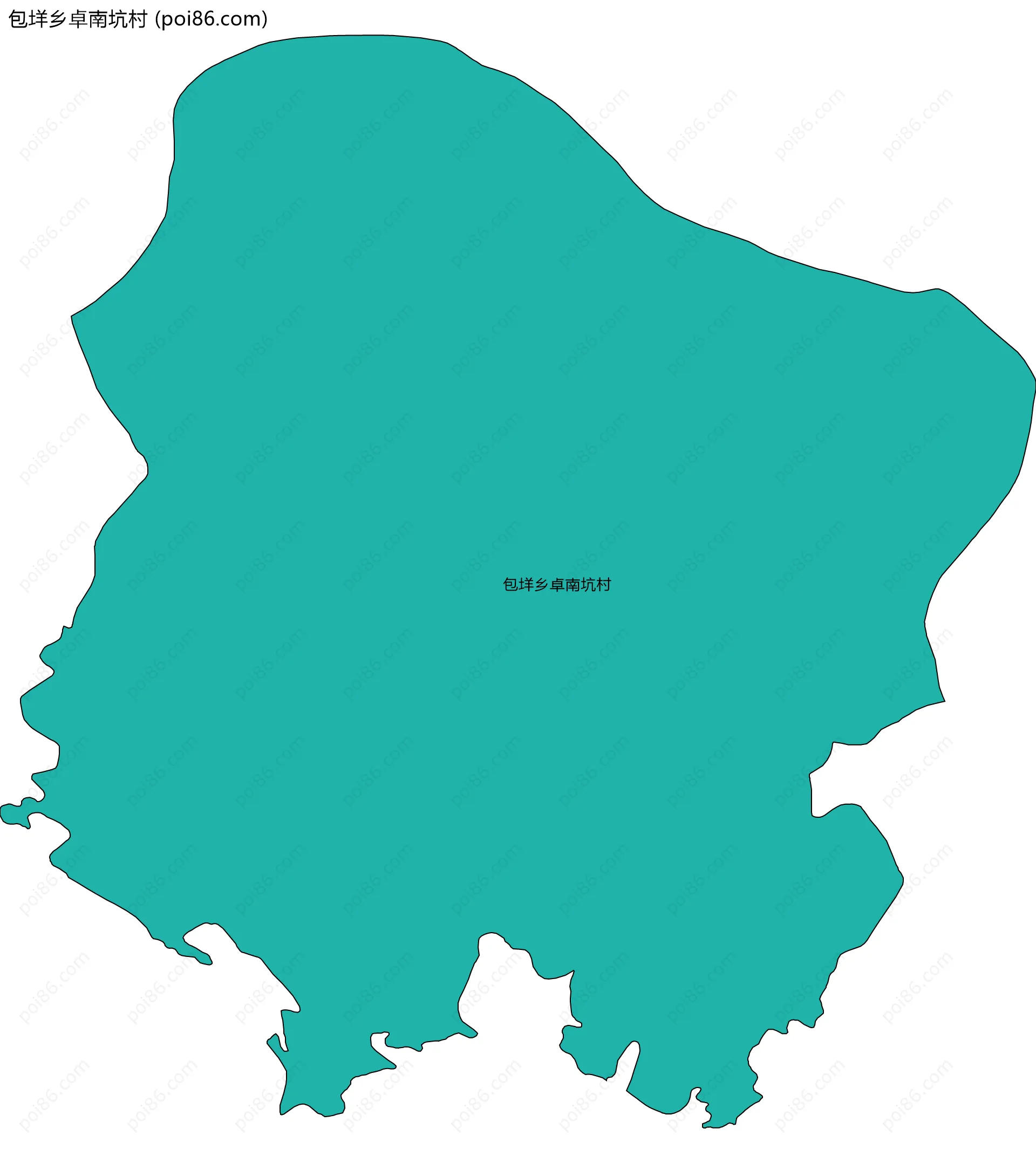 包垟乡卓南坑村边界地图