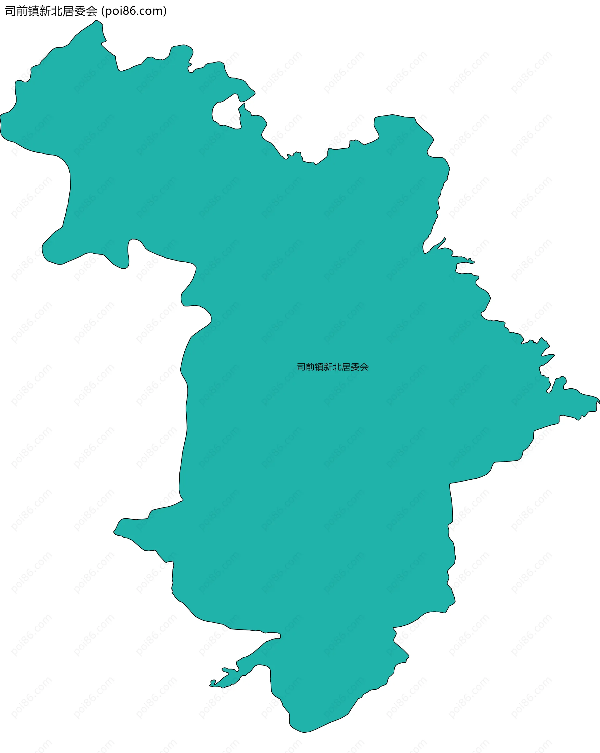 司前镇新北居委会边界地图