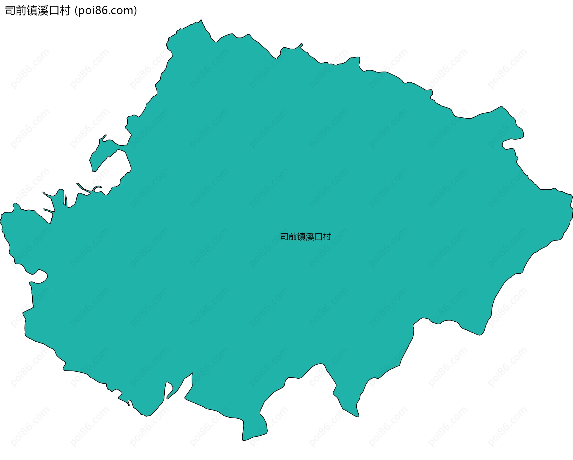 司前镇溪口村边界地图