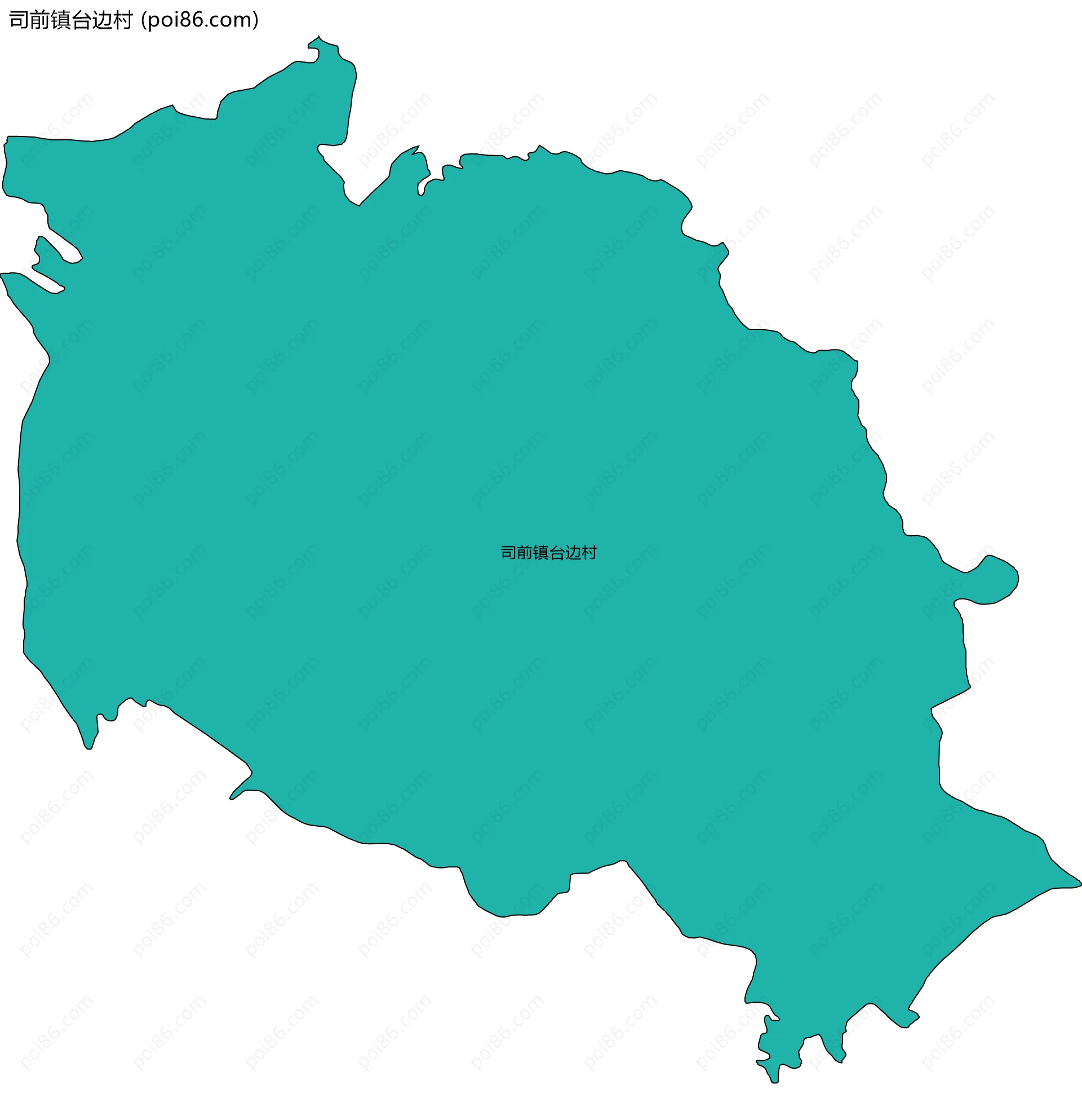 司前镇台边村边界地图