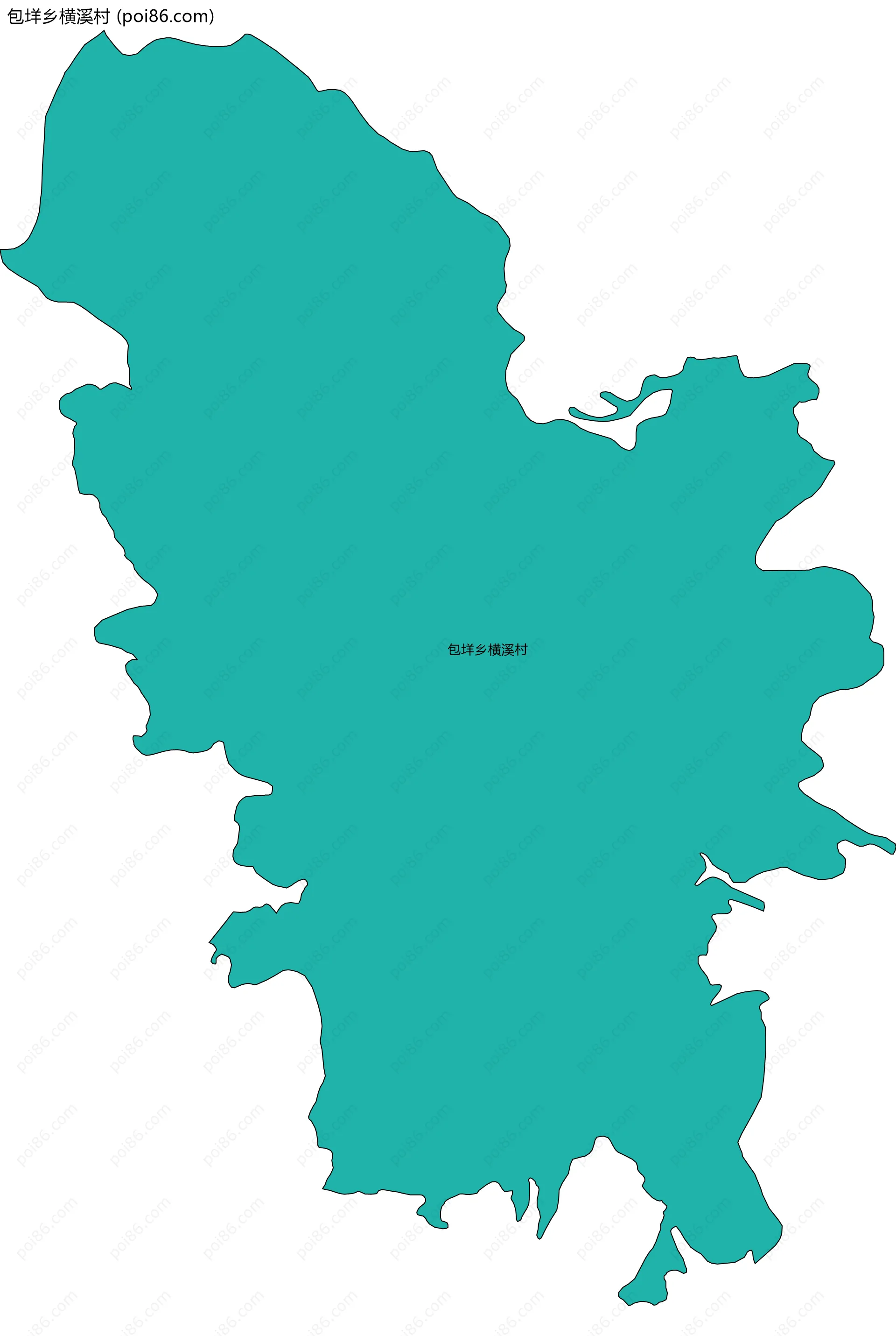 包垟乡横溪村边界地图