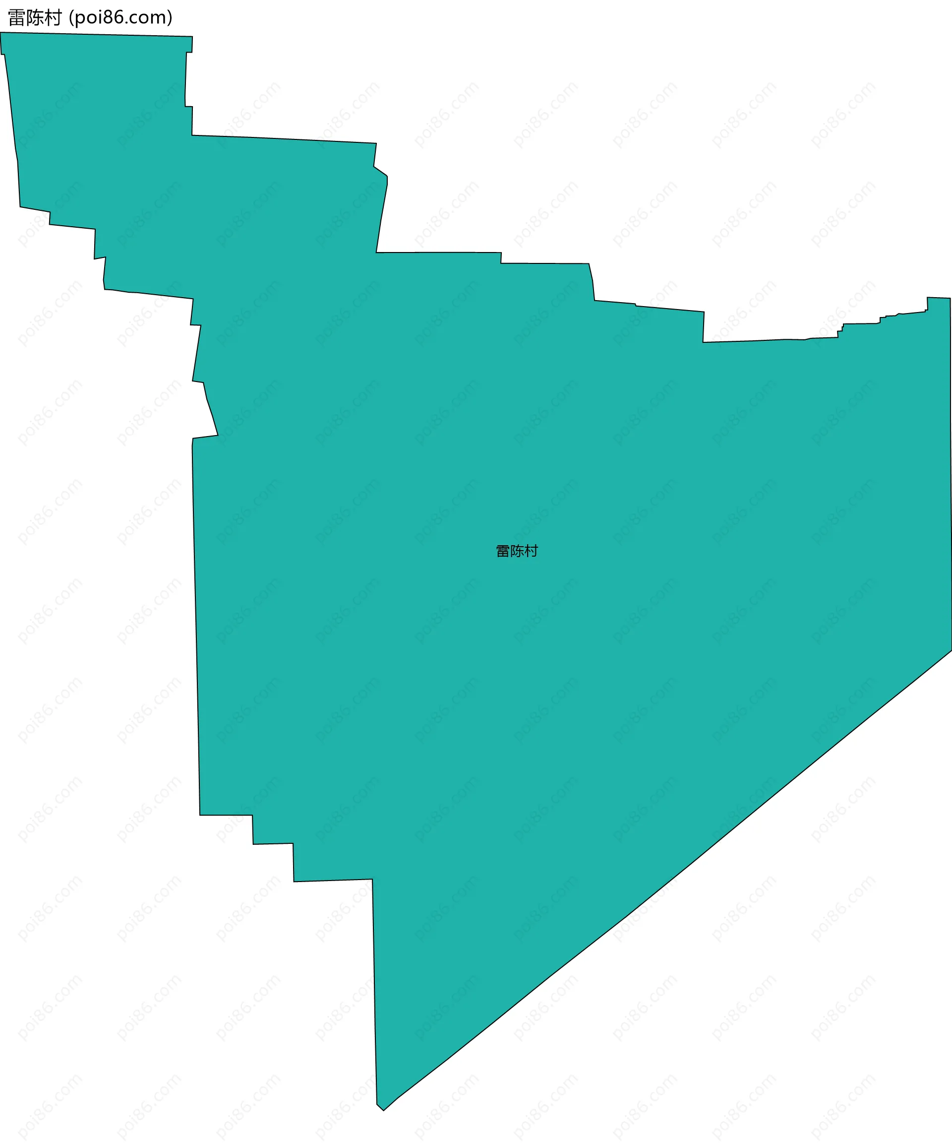 雷陈村边界地图
