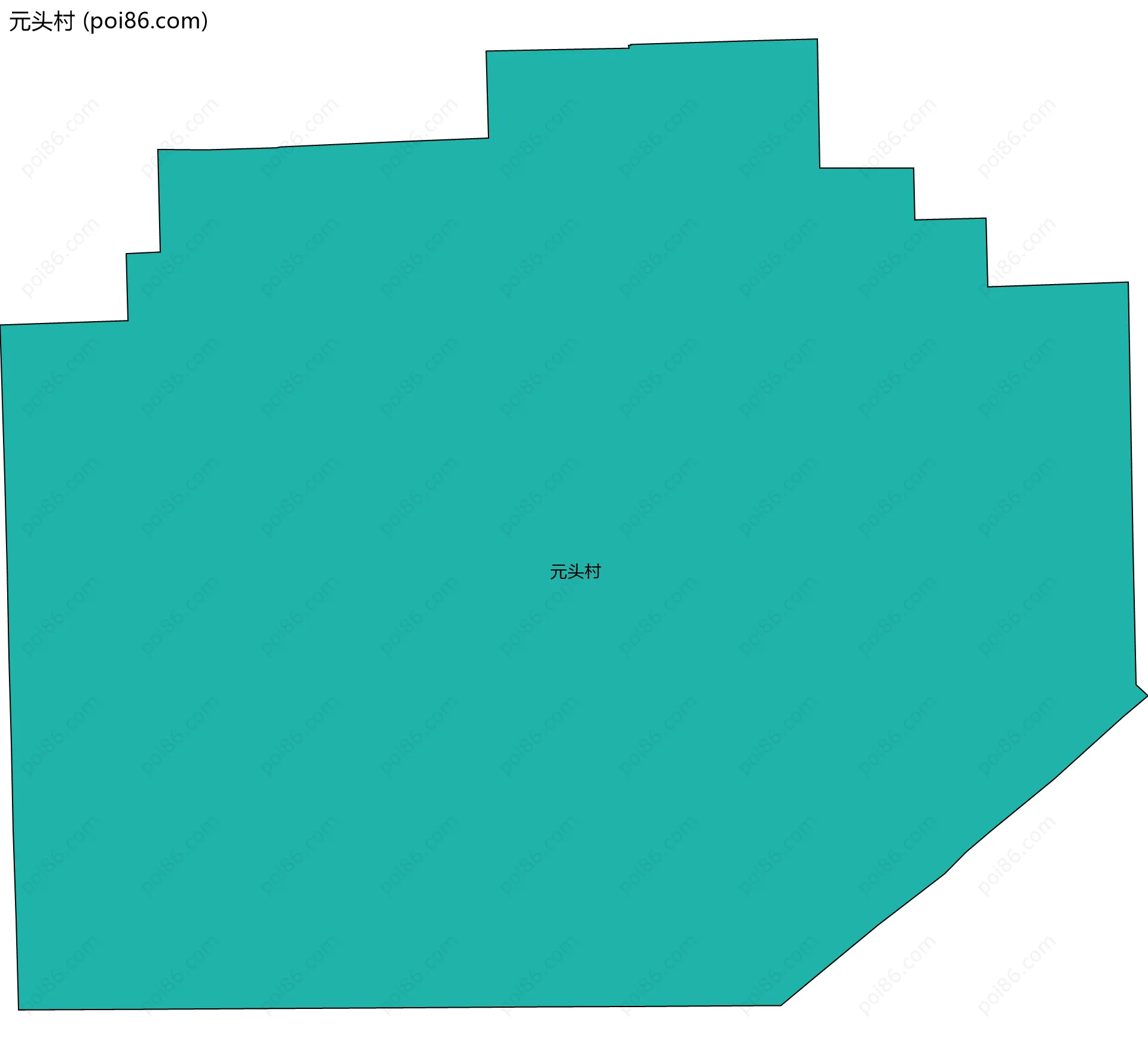 元头村边界地图