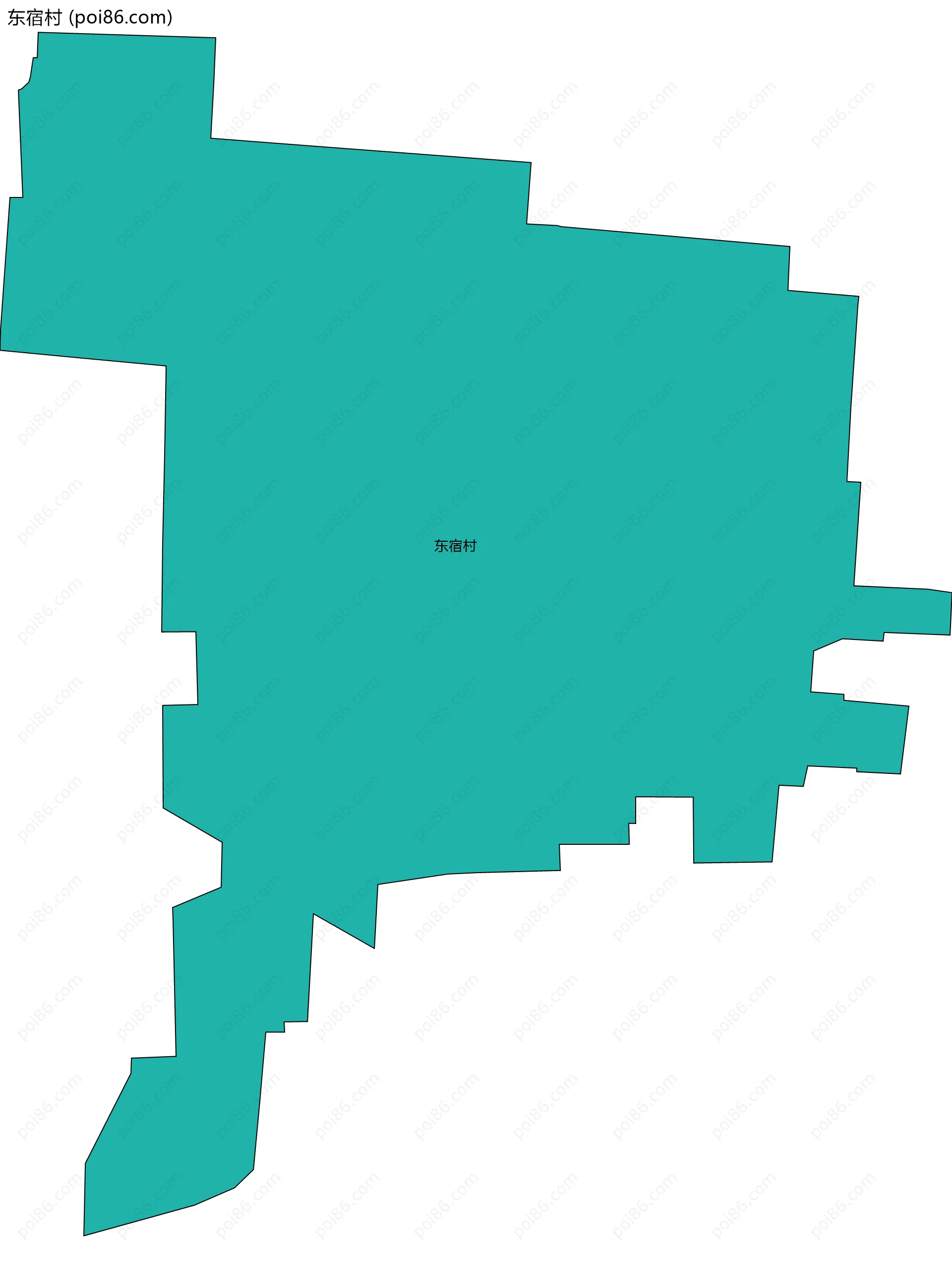 东宿村边界地图