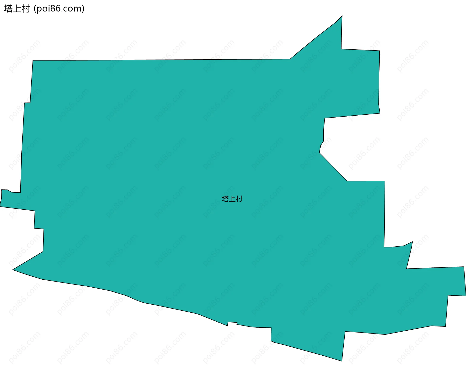 塔上村边界地图