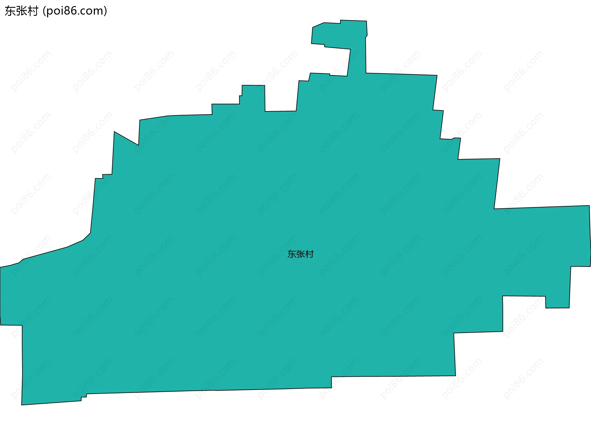 东张村边界地图