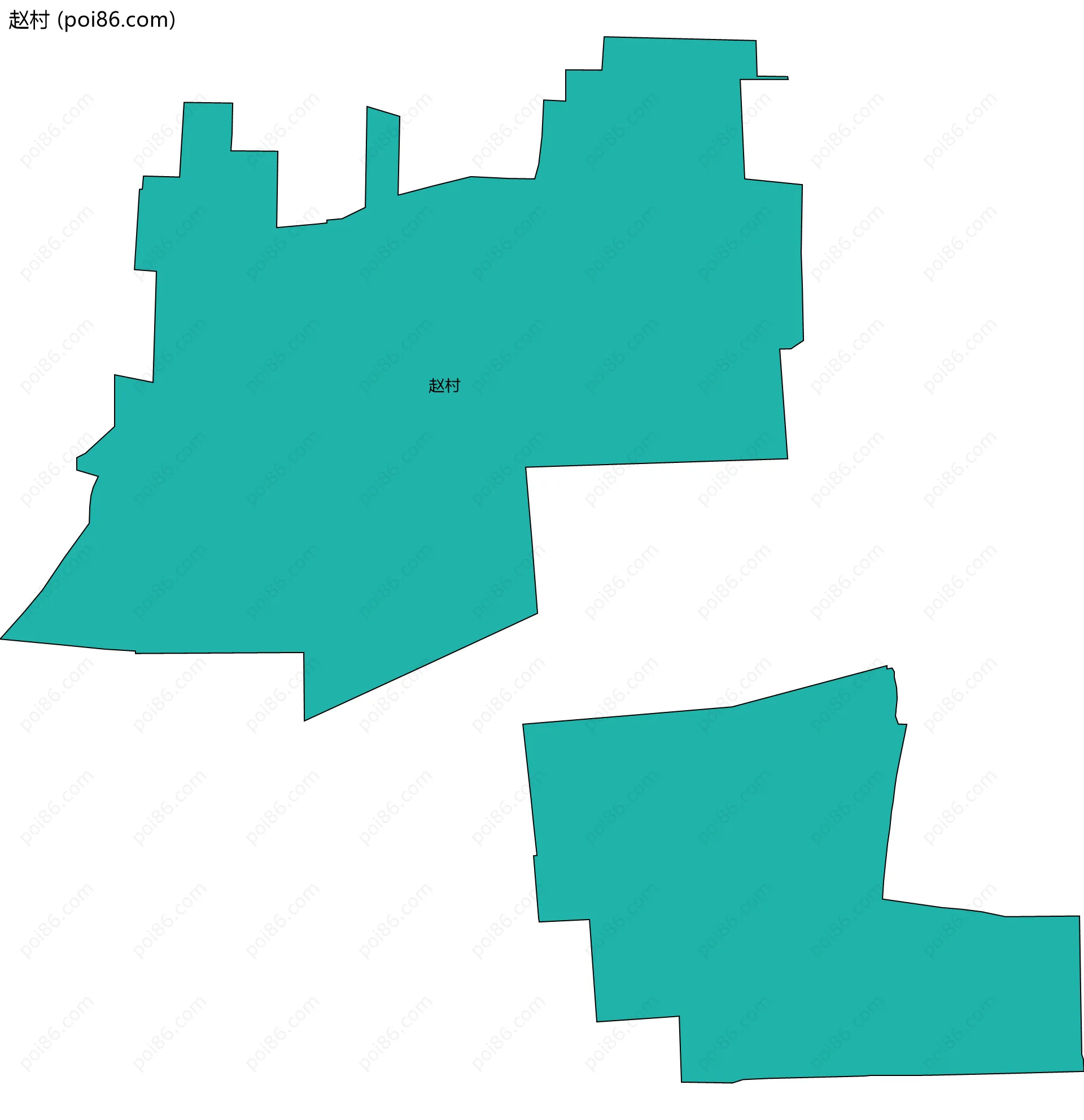 赵村边界地图