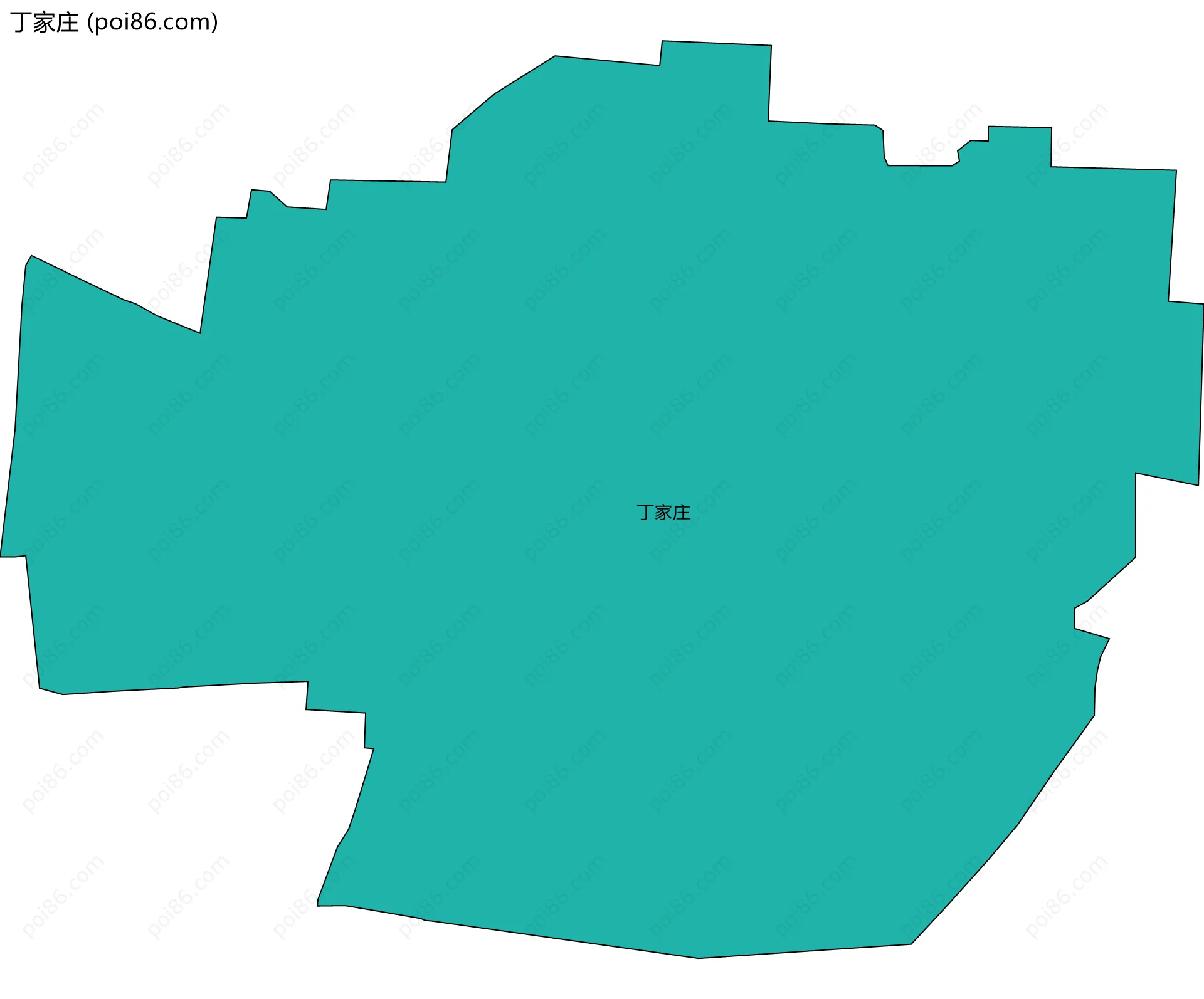 丁家庄边界地图