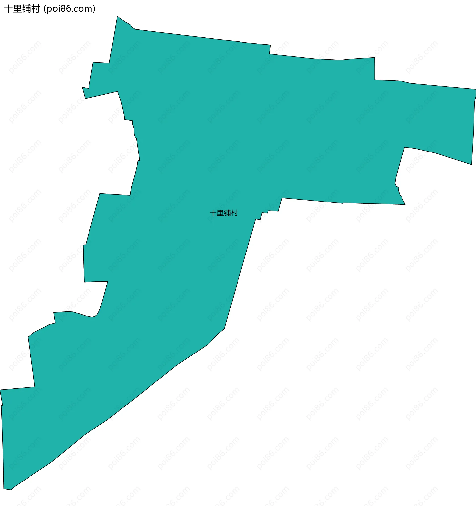 十里铺村边界地图