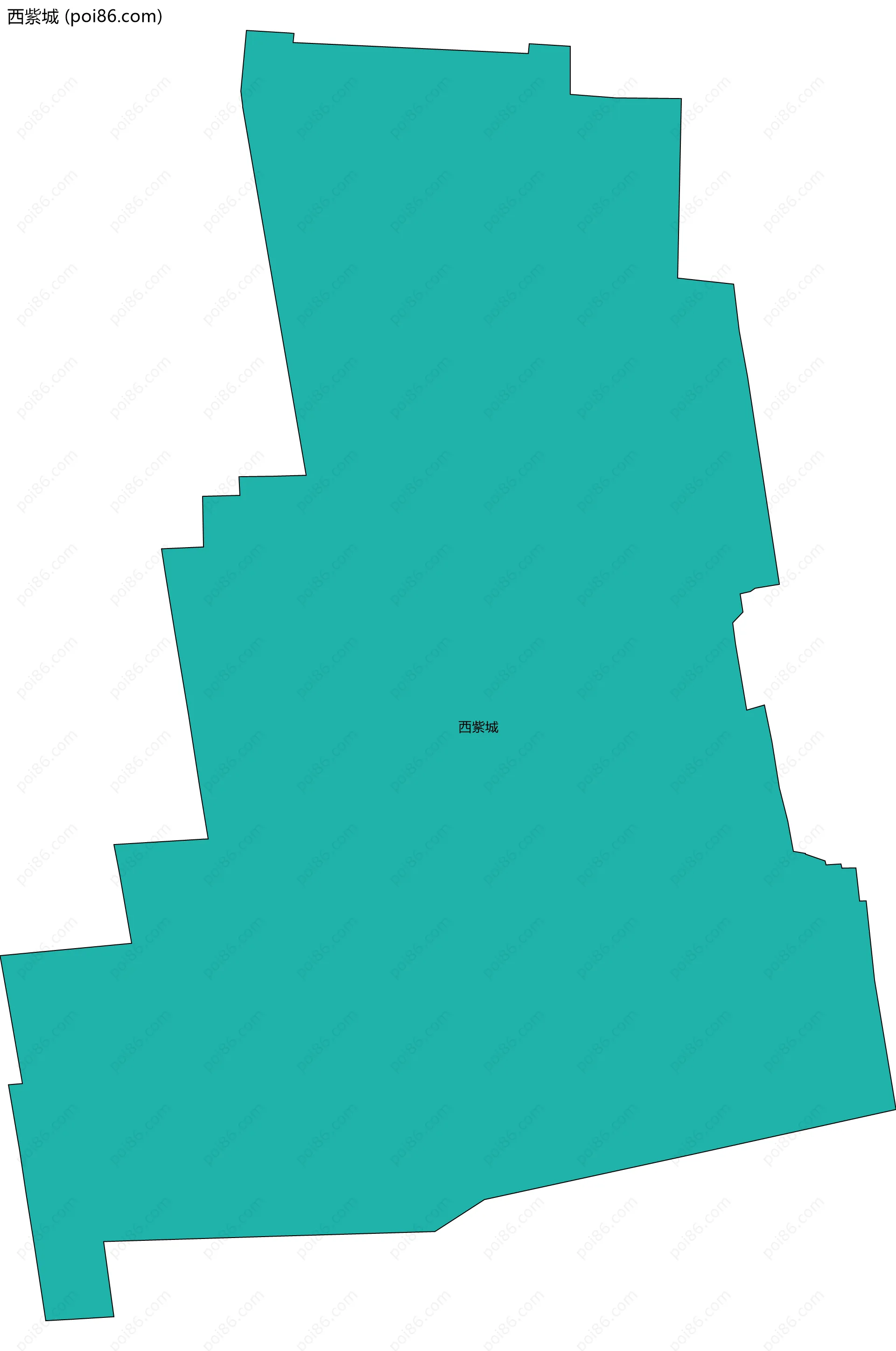 西紫城边界地图