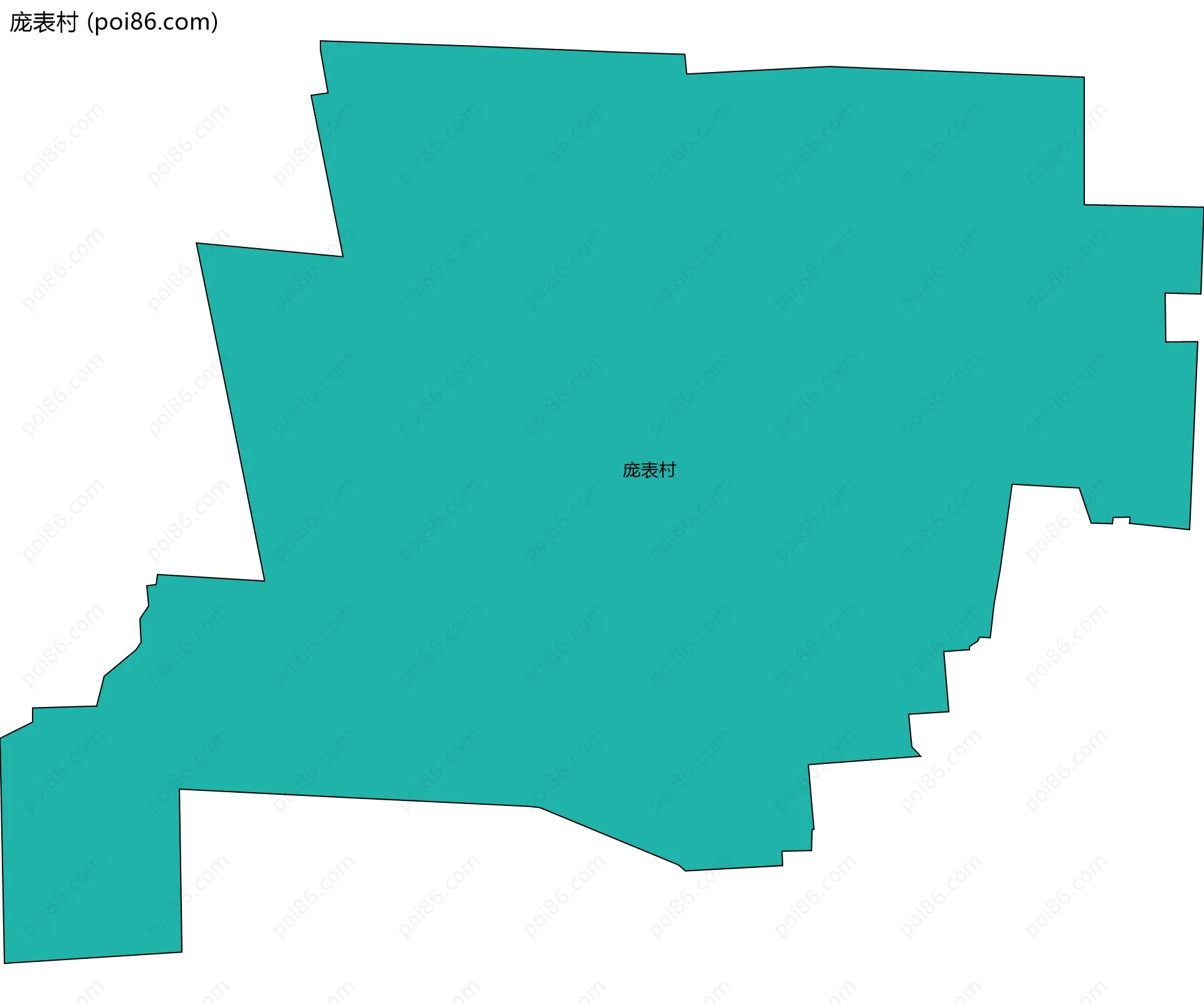 庞表村边界地图