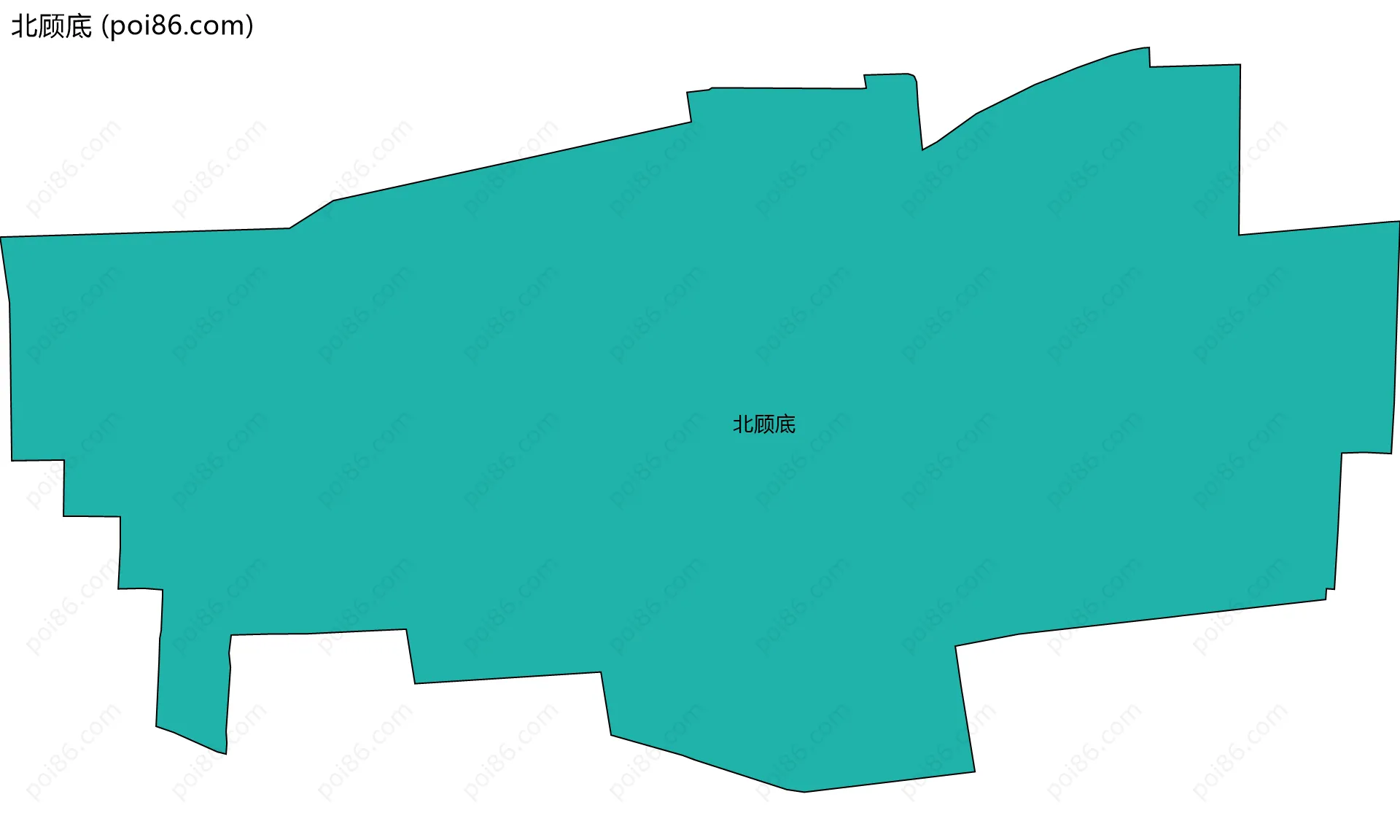 北顾底边界地图