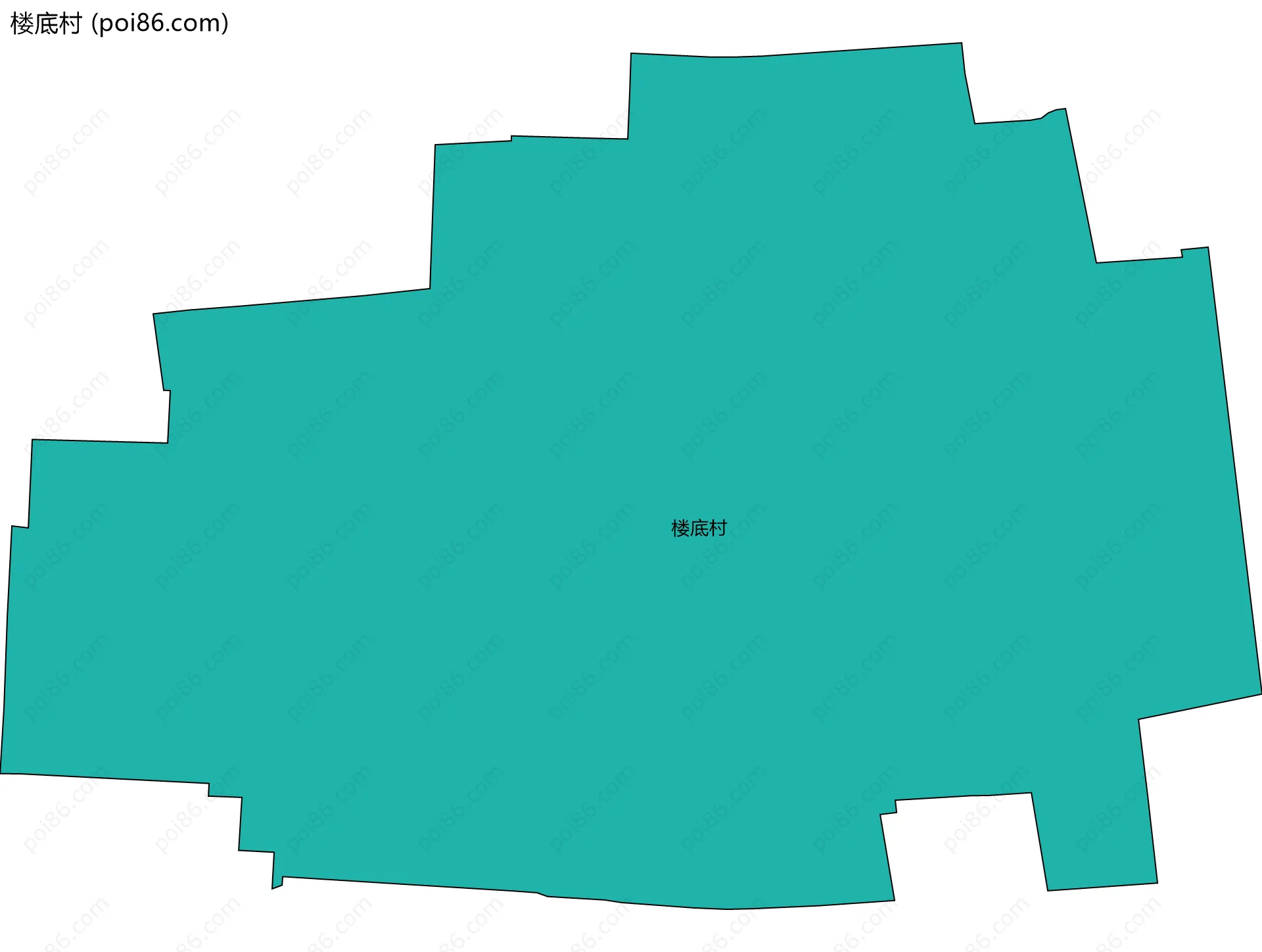 楼底村边界地图