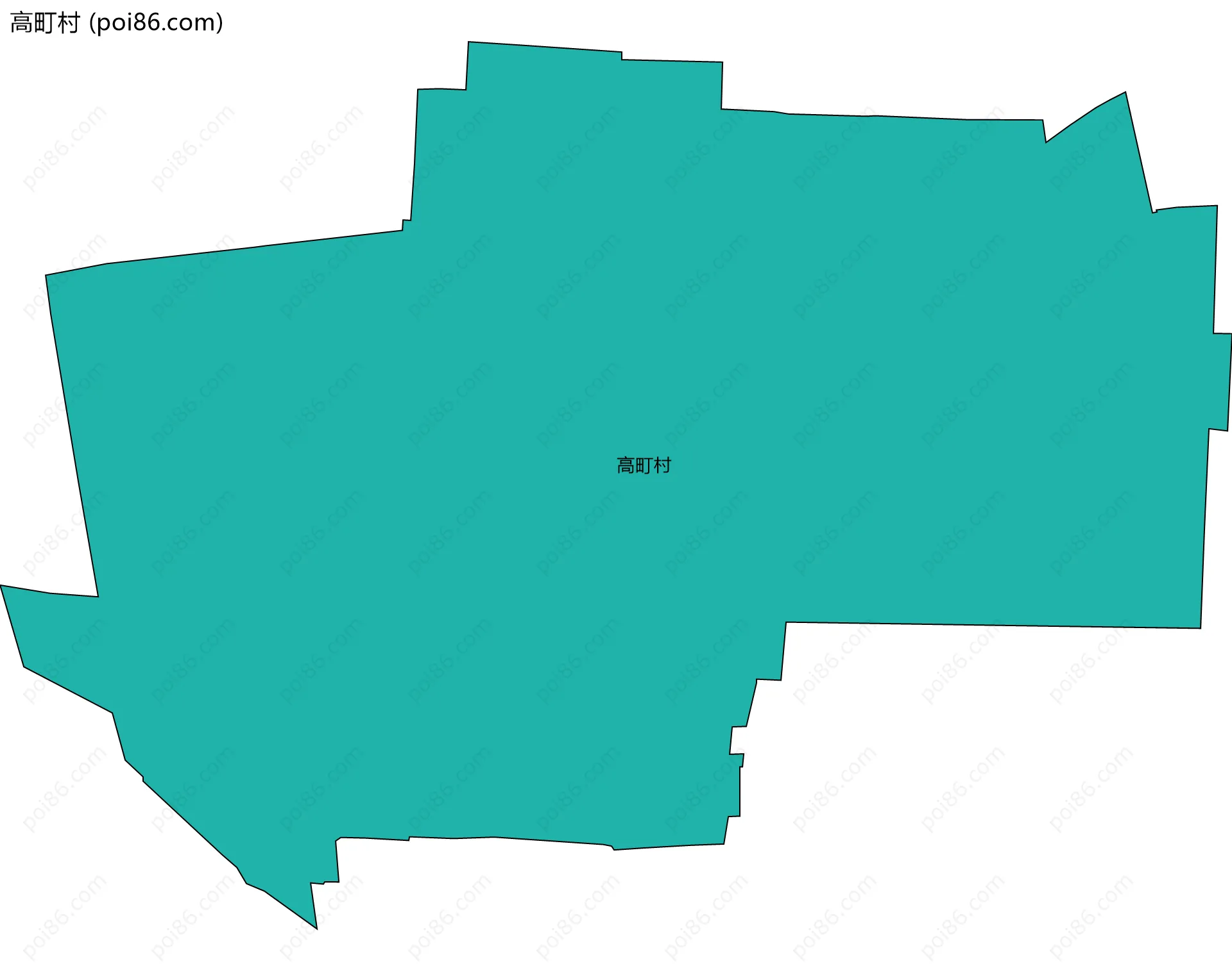 高町村边界地图