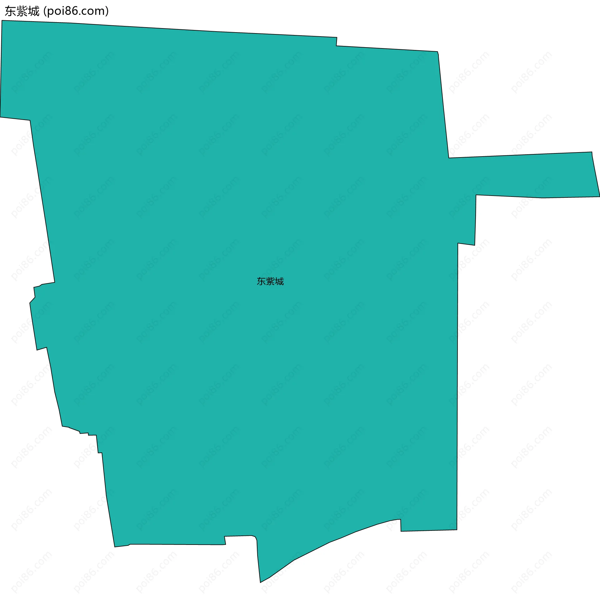 东紫城边界地图