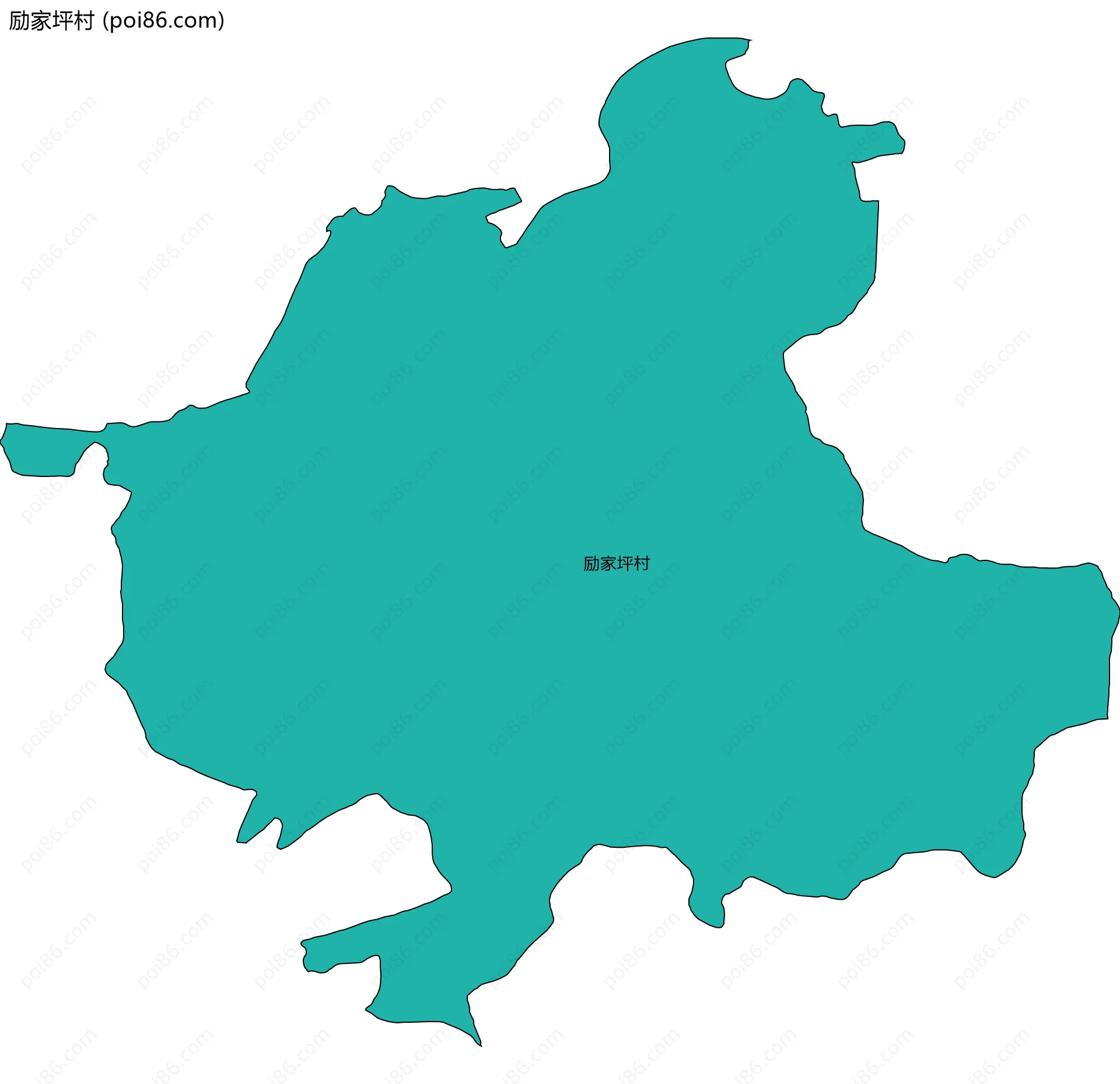 励家坪村边界地图