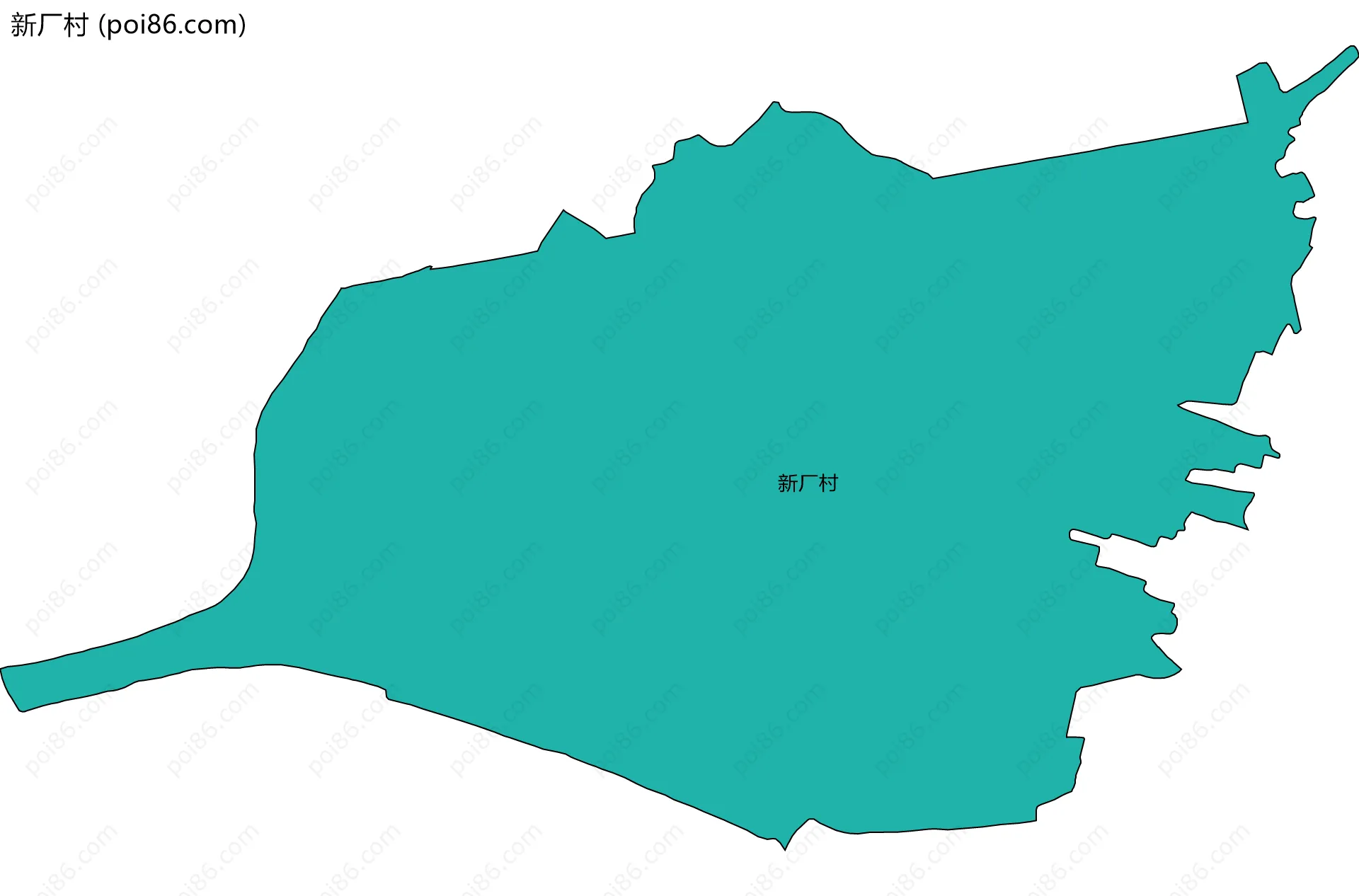新厂村边界地图