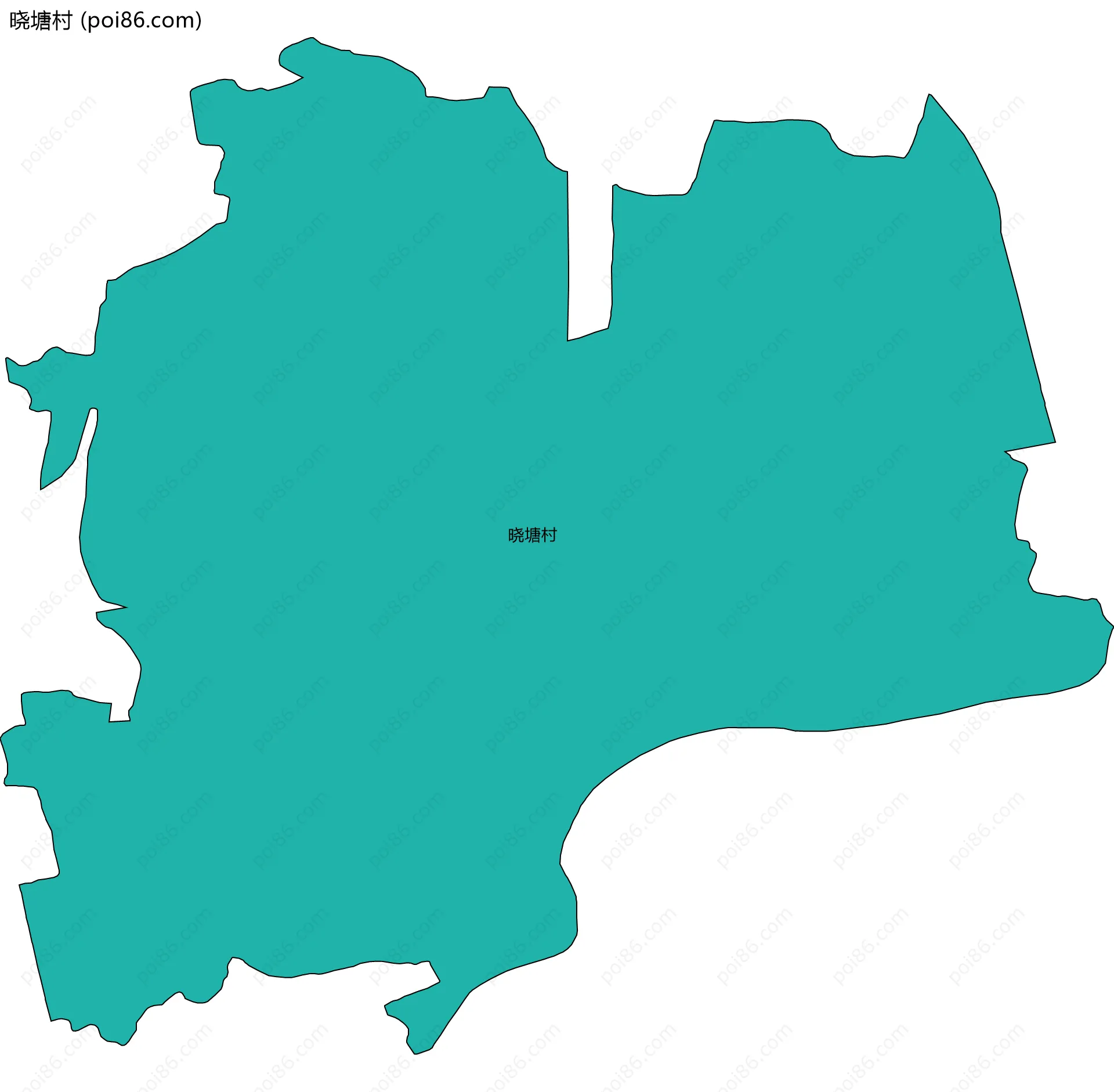 晓塘村边界地图