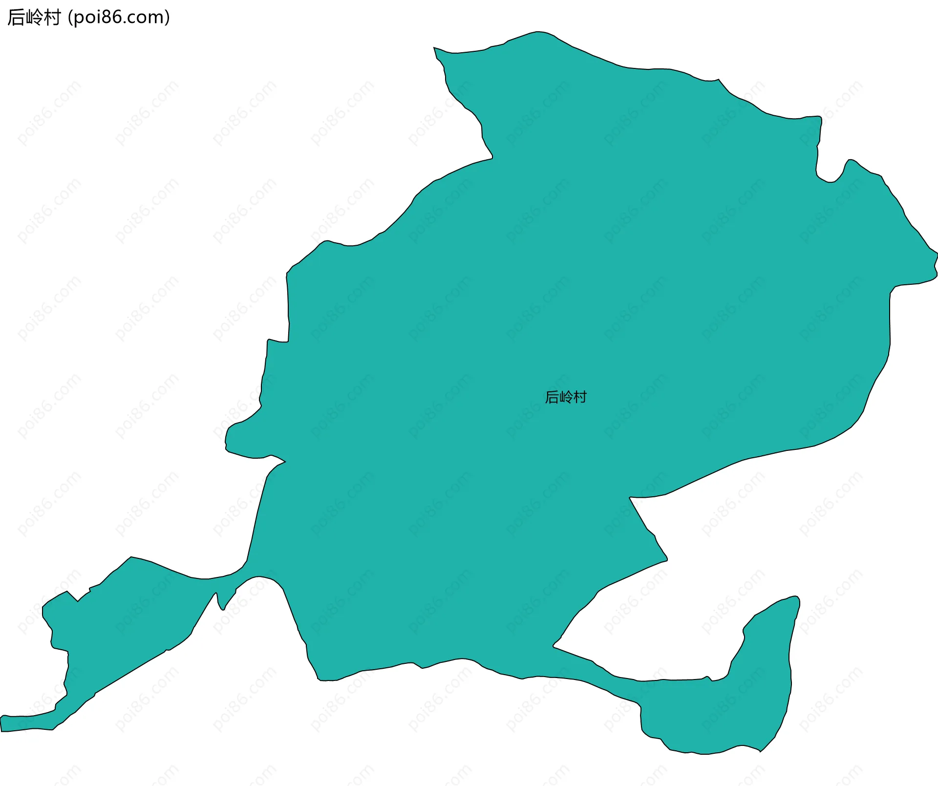 后岭村边界地图