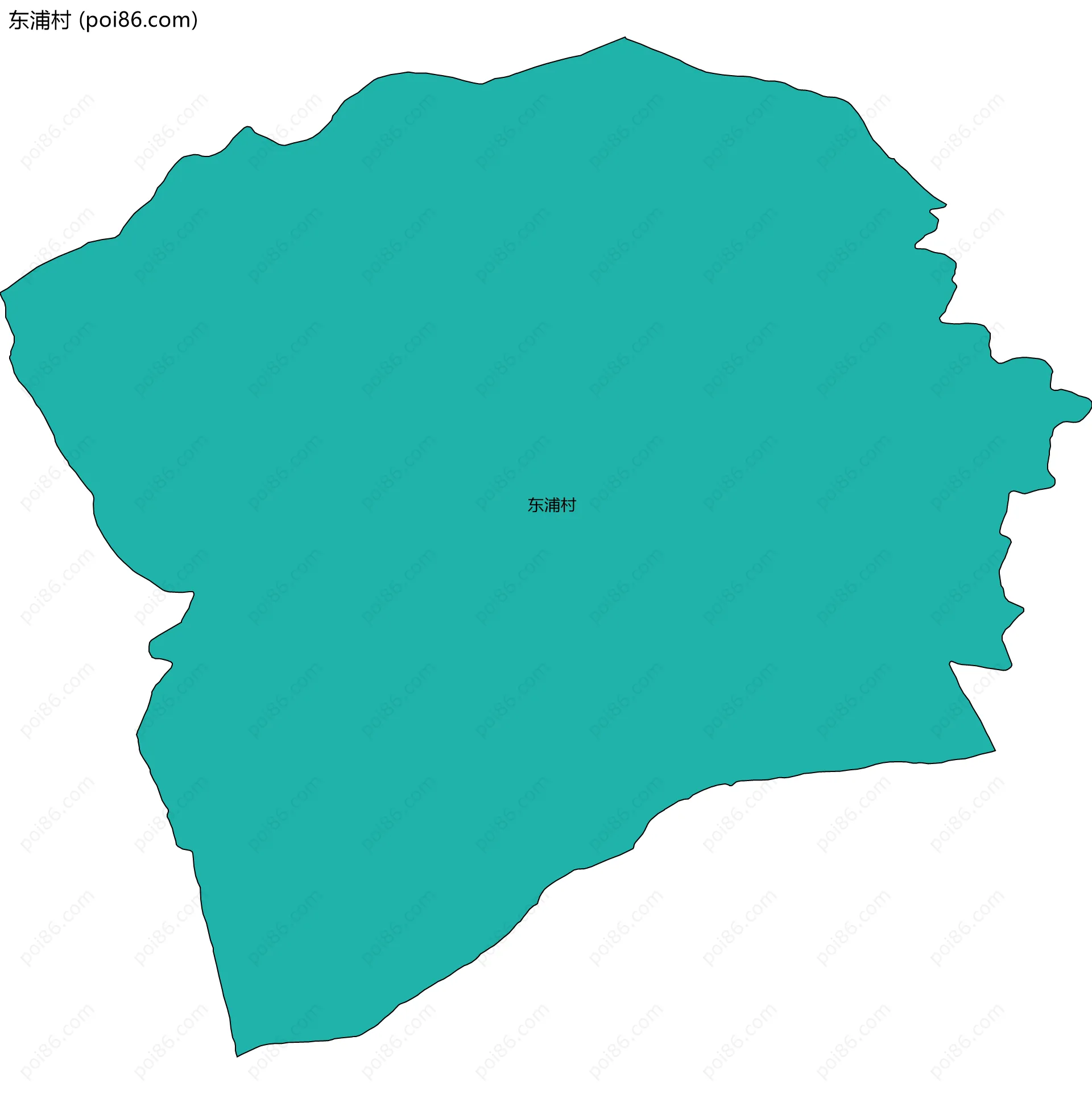 东浦村边界地图