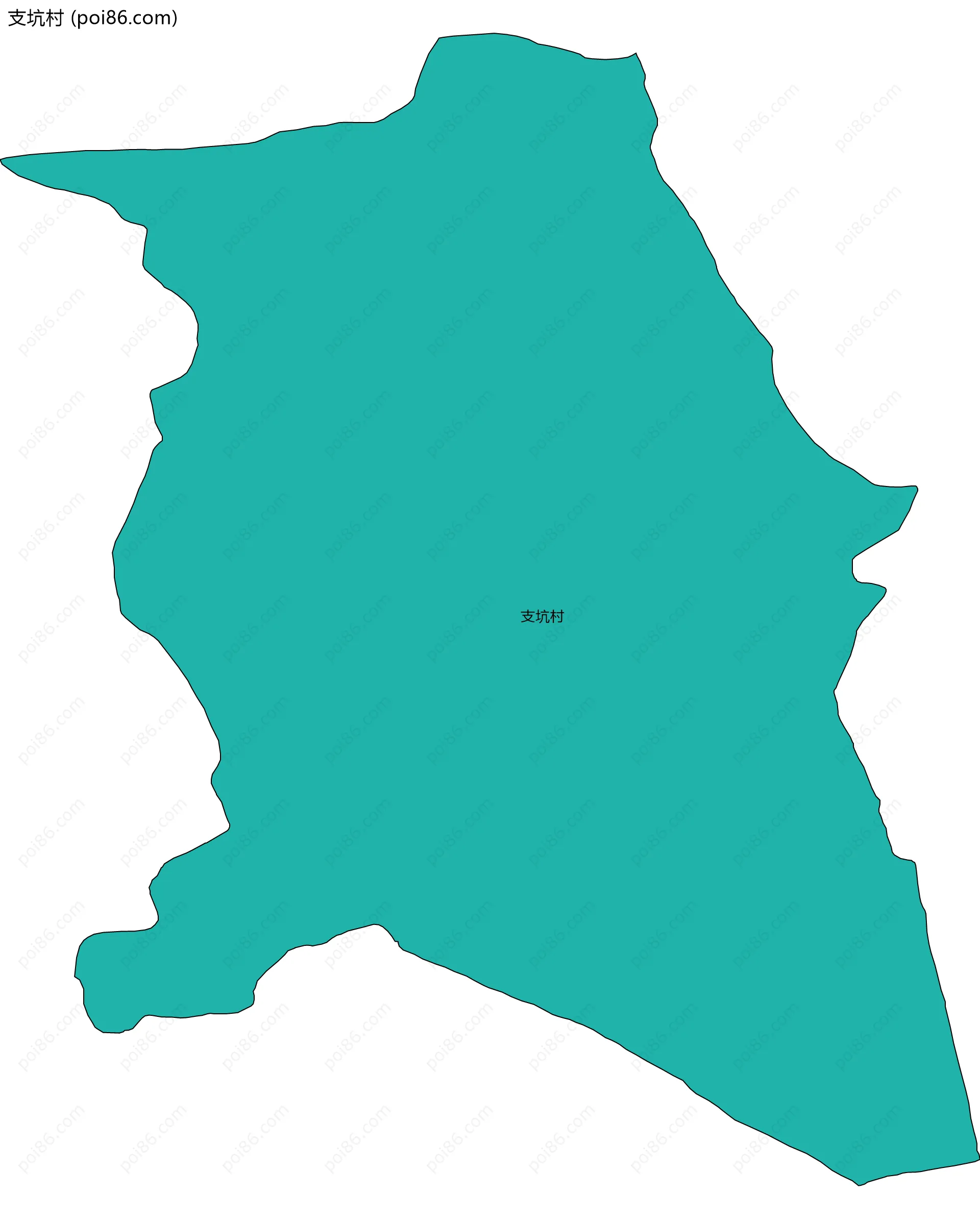 支坑村边界地图