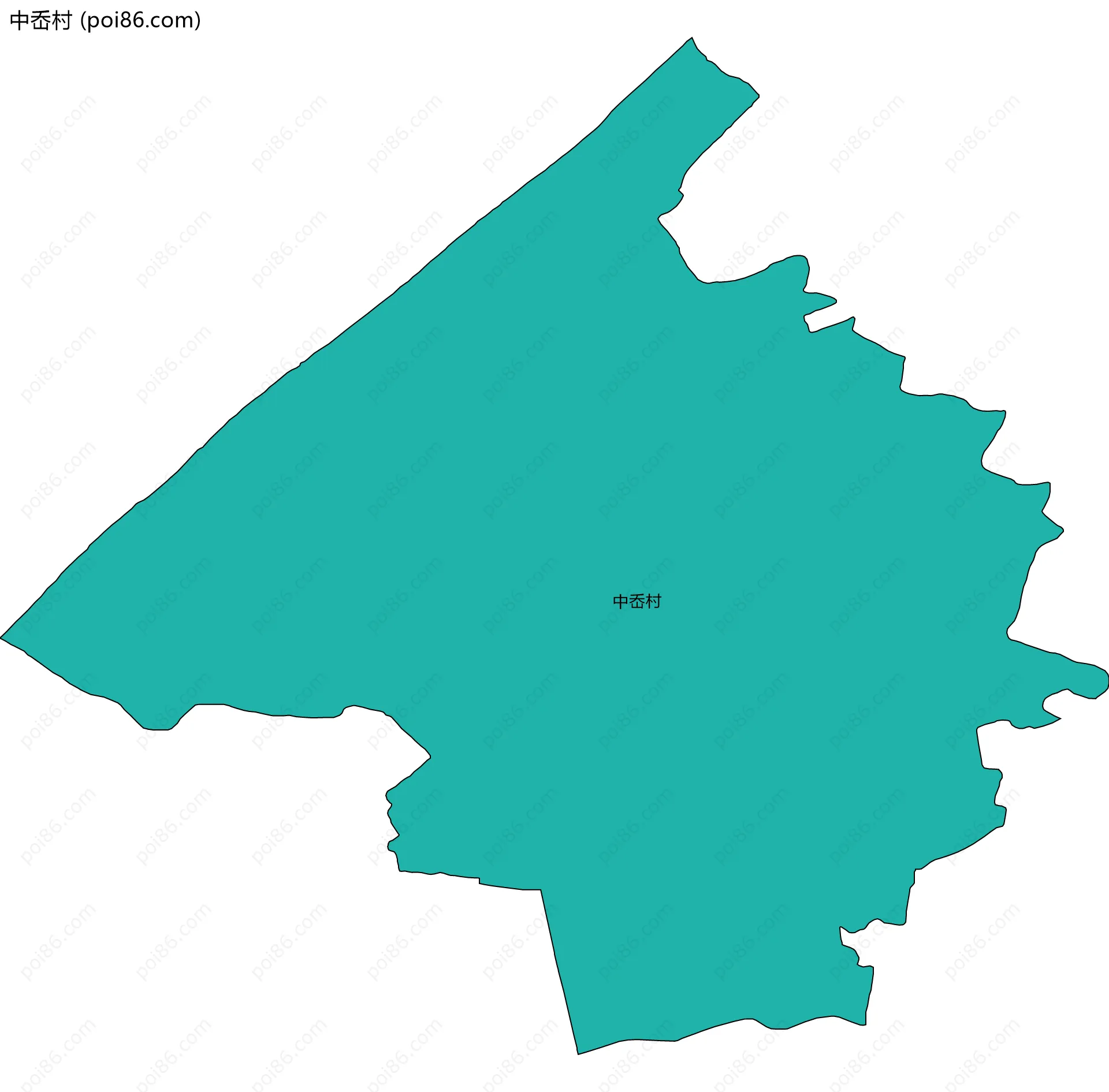 中岙村边界地图