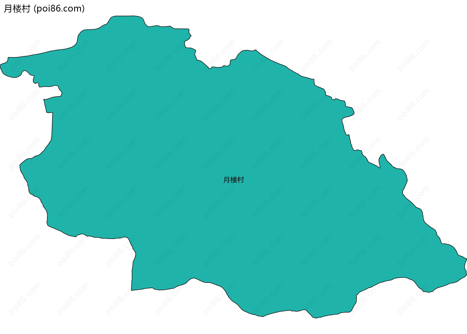 月楼村边界地图