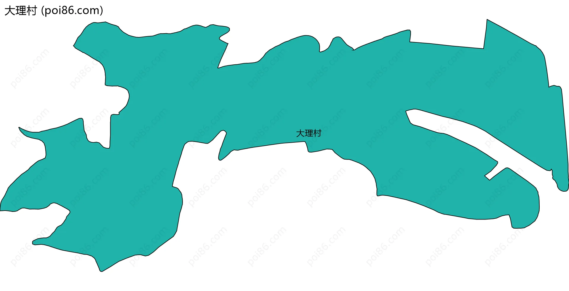 大理村边界地图