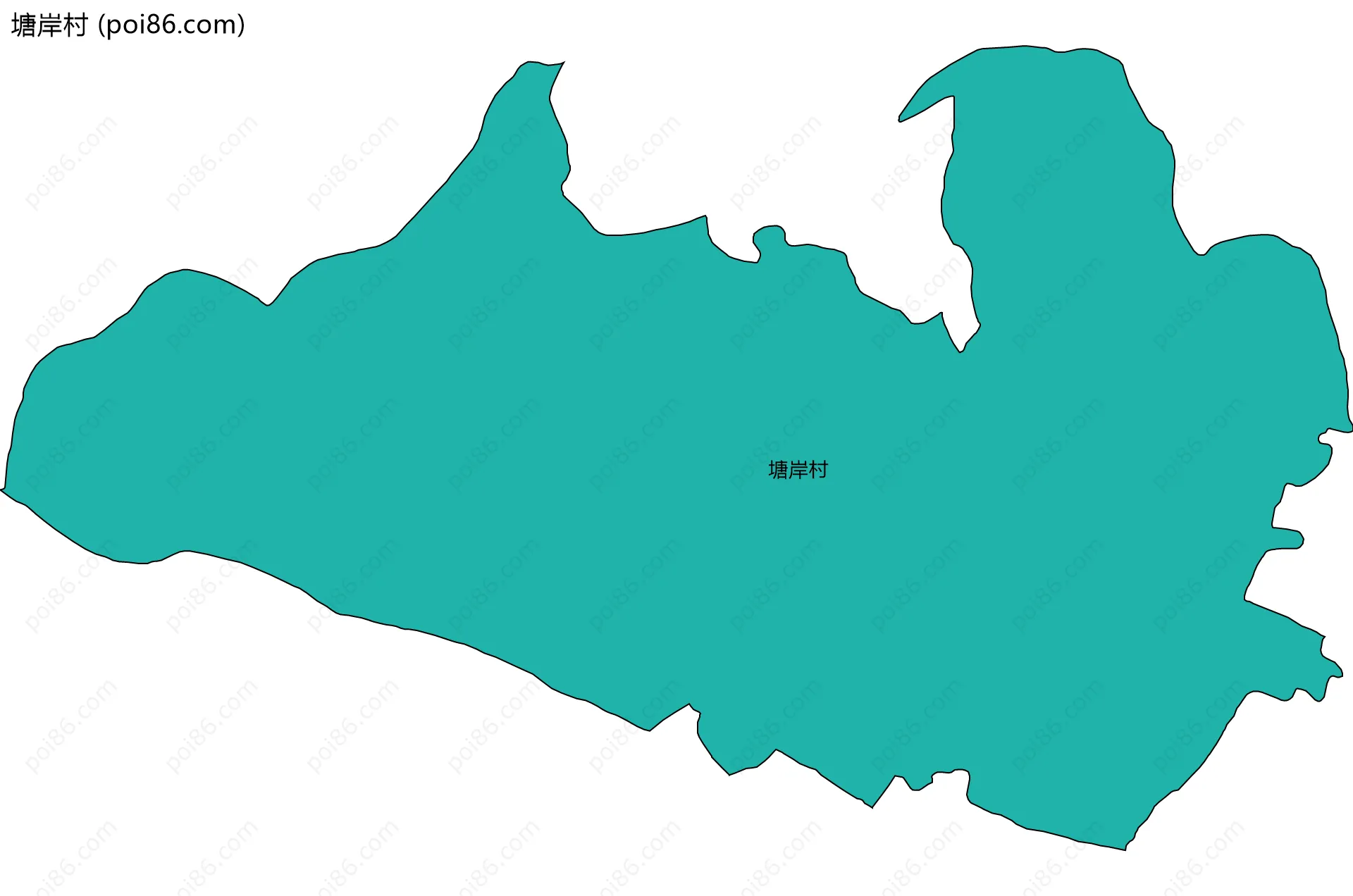 塘岸村边界地图