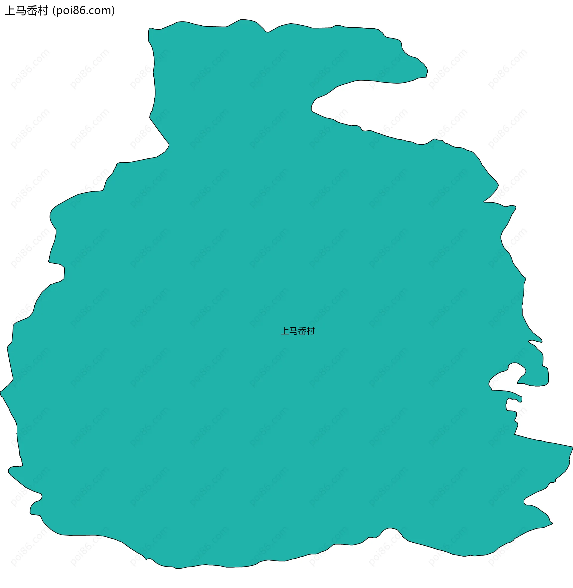 上马岙村边界地图