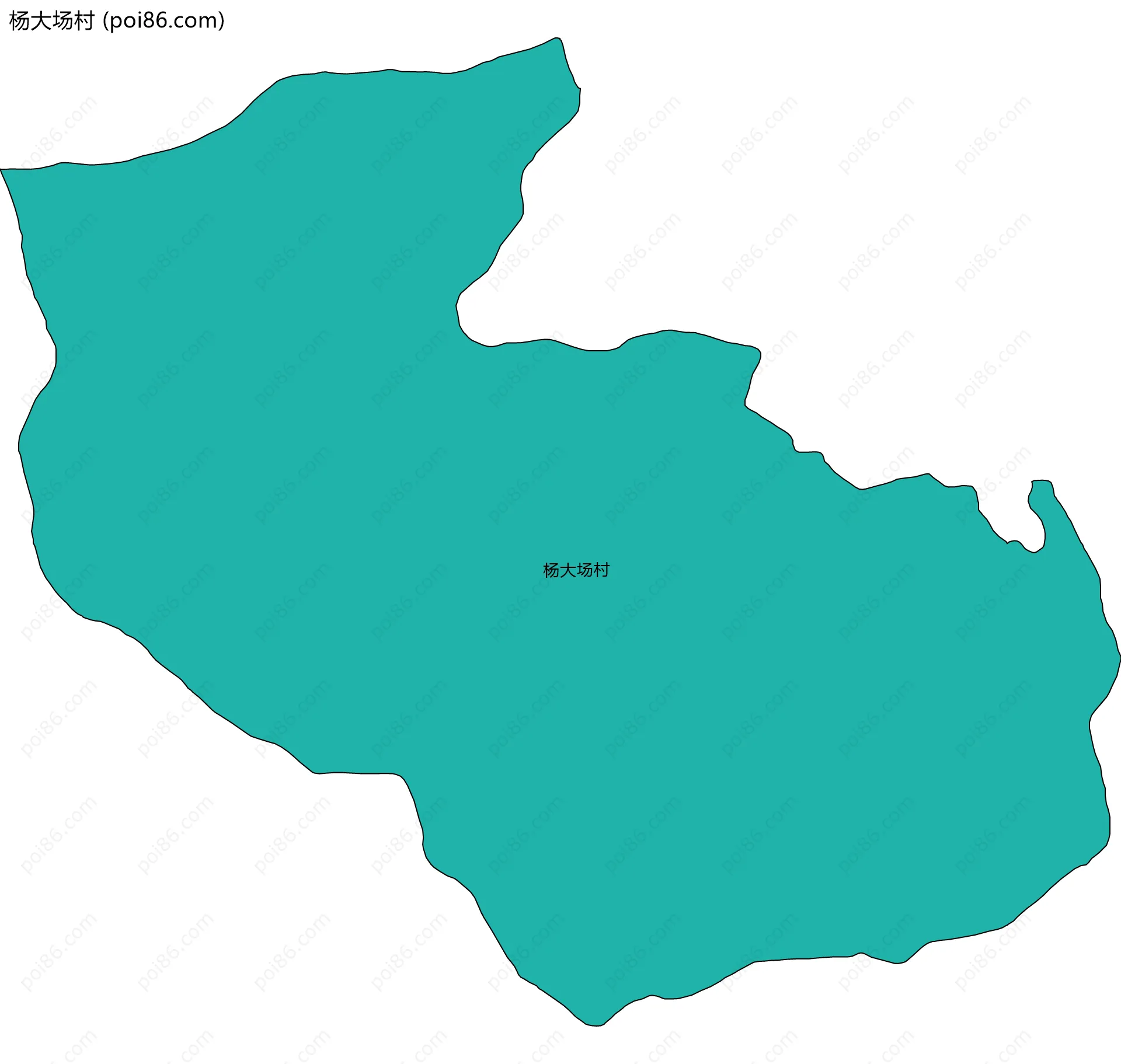 杨大场村边界地图