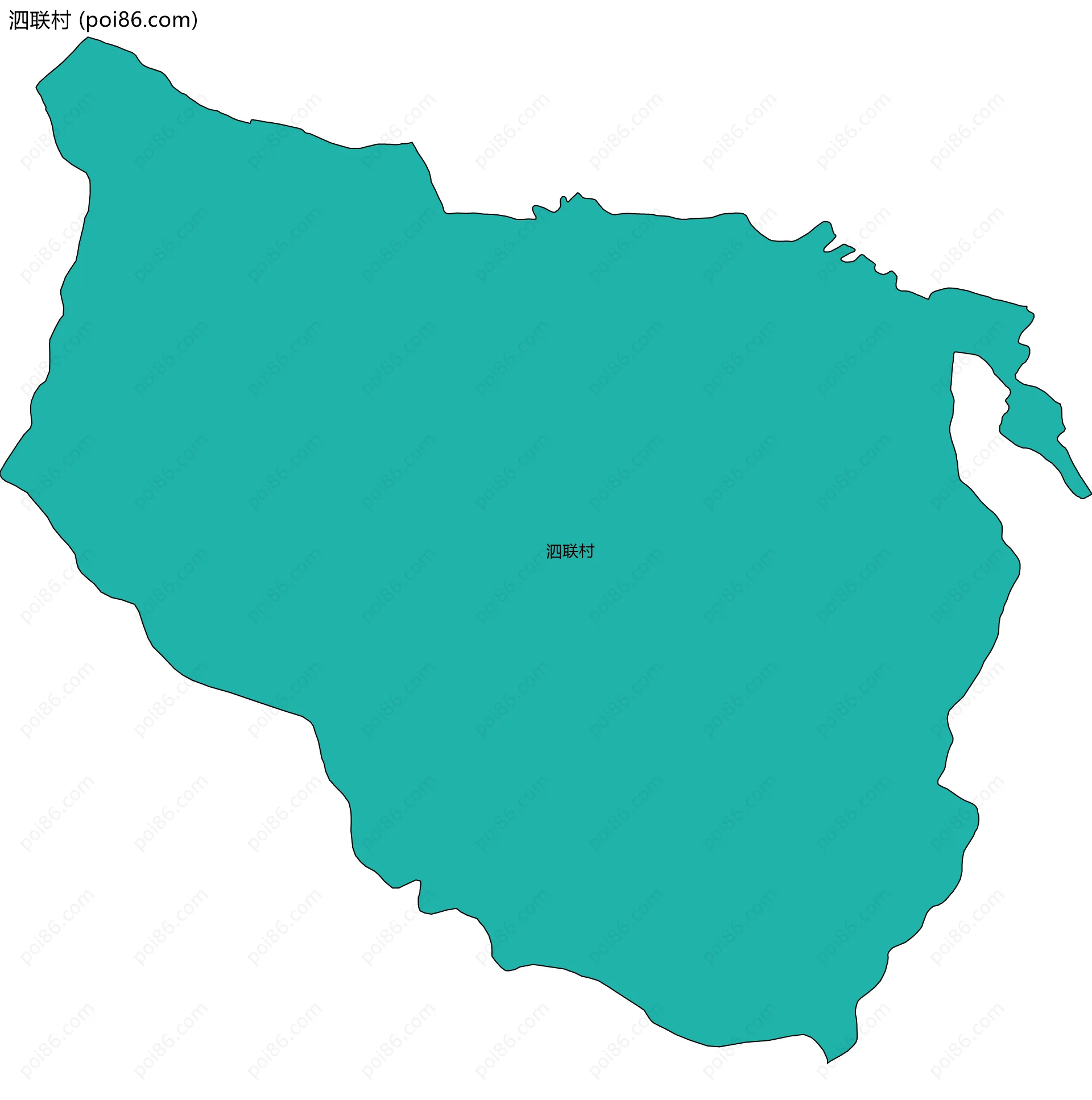 泗联村边界地图