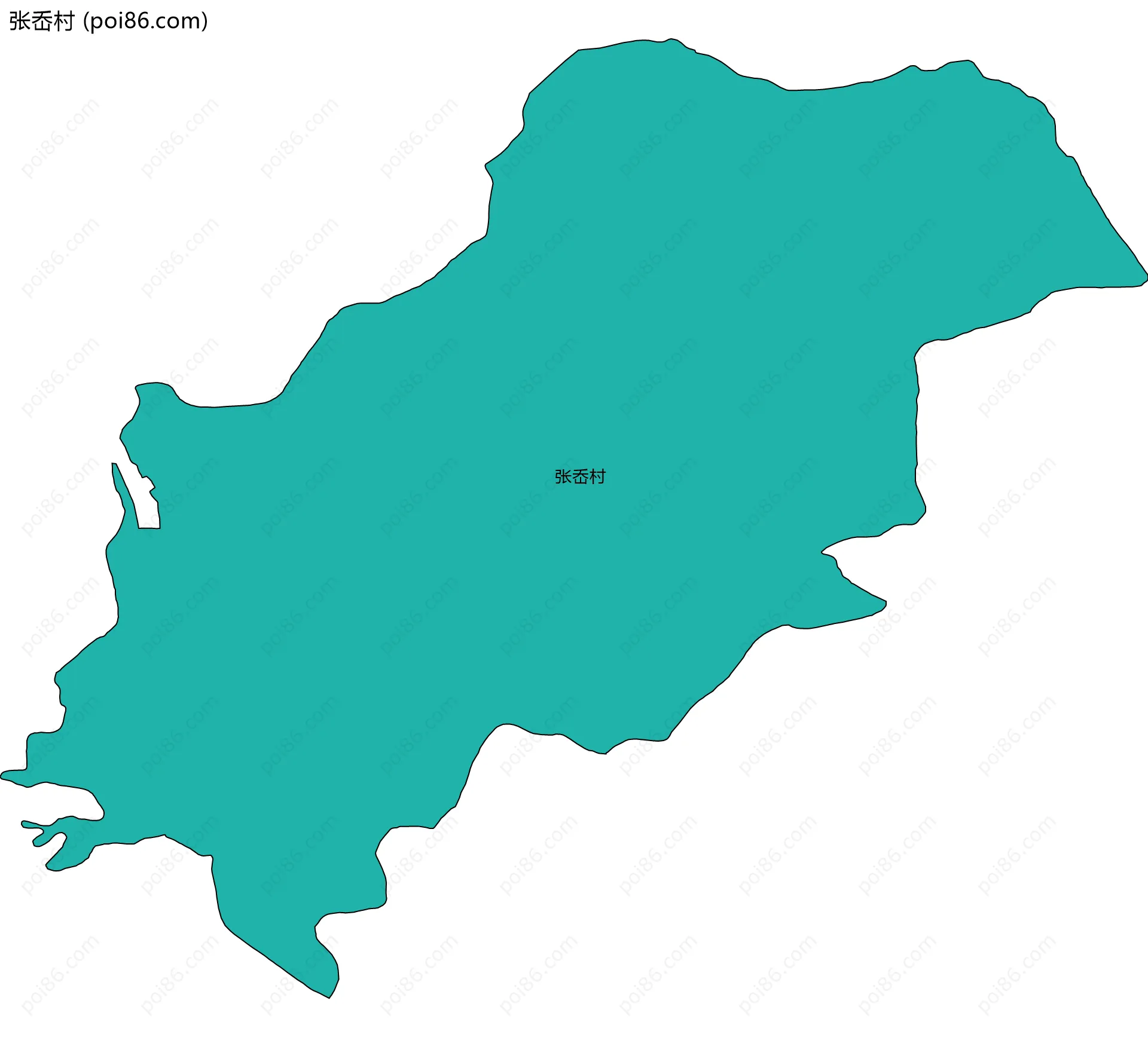 张岙村边界地图