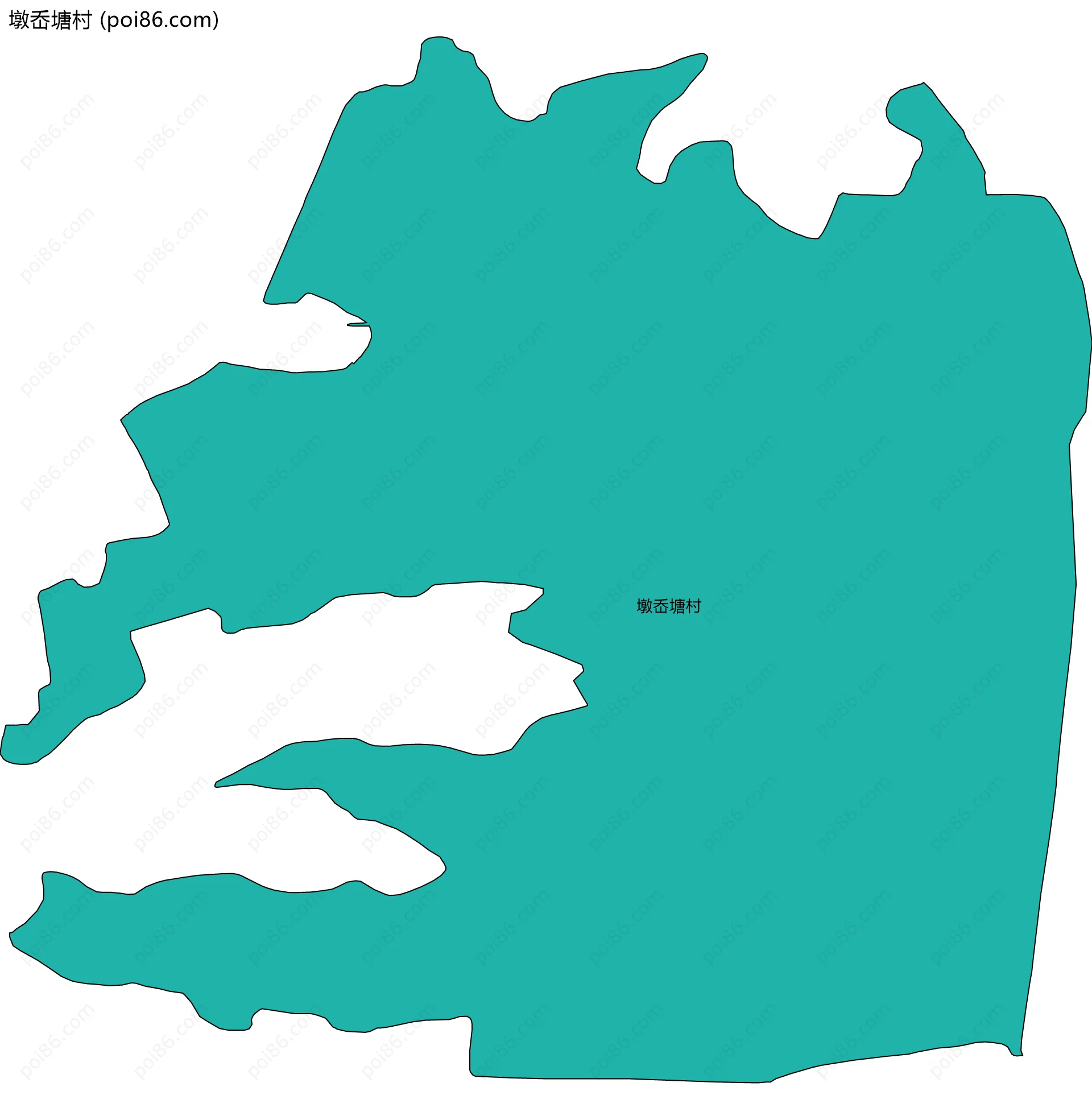 墩岙塘村边界地图