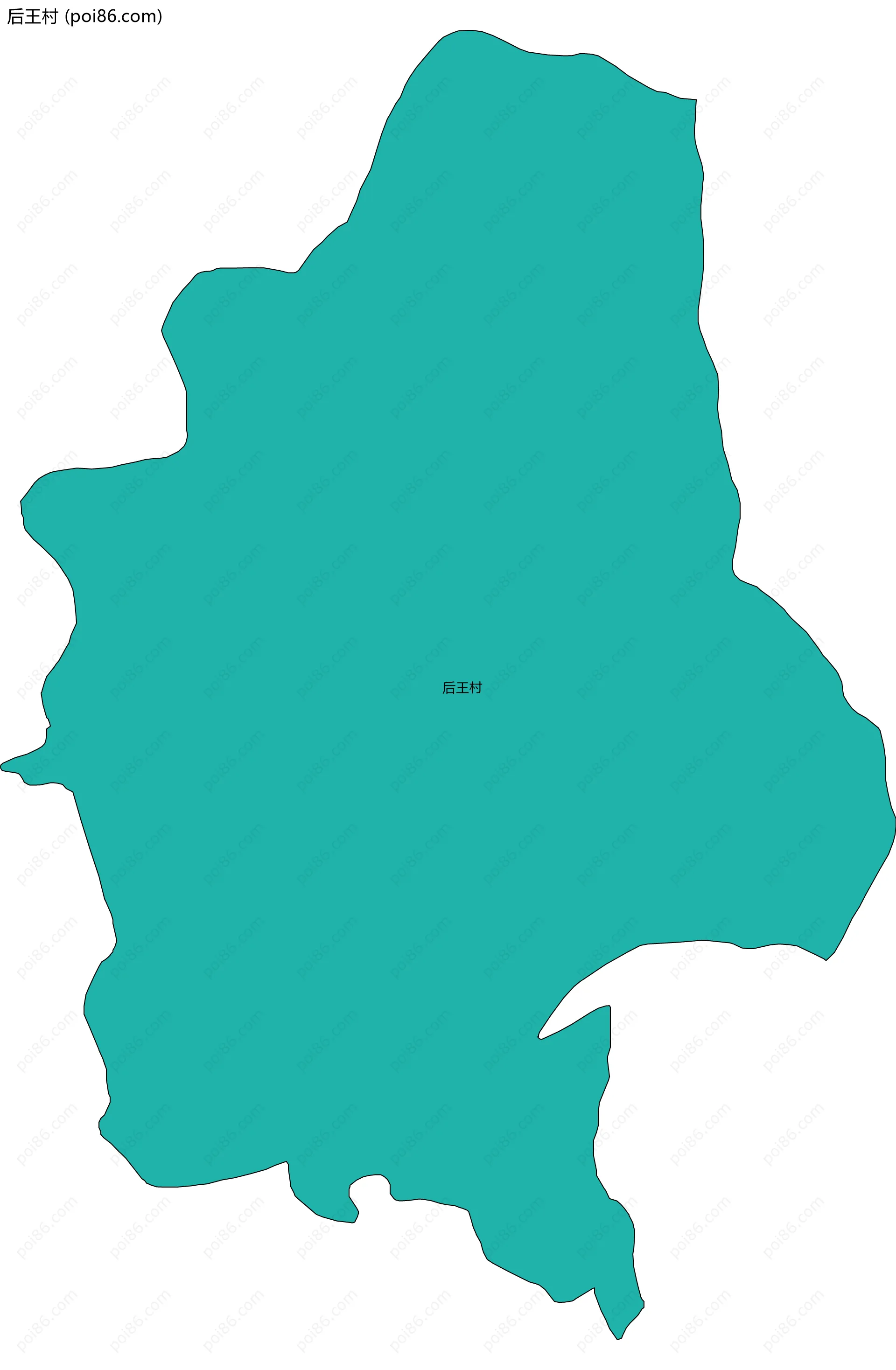 后王村边界地图