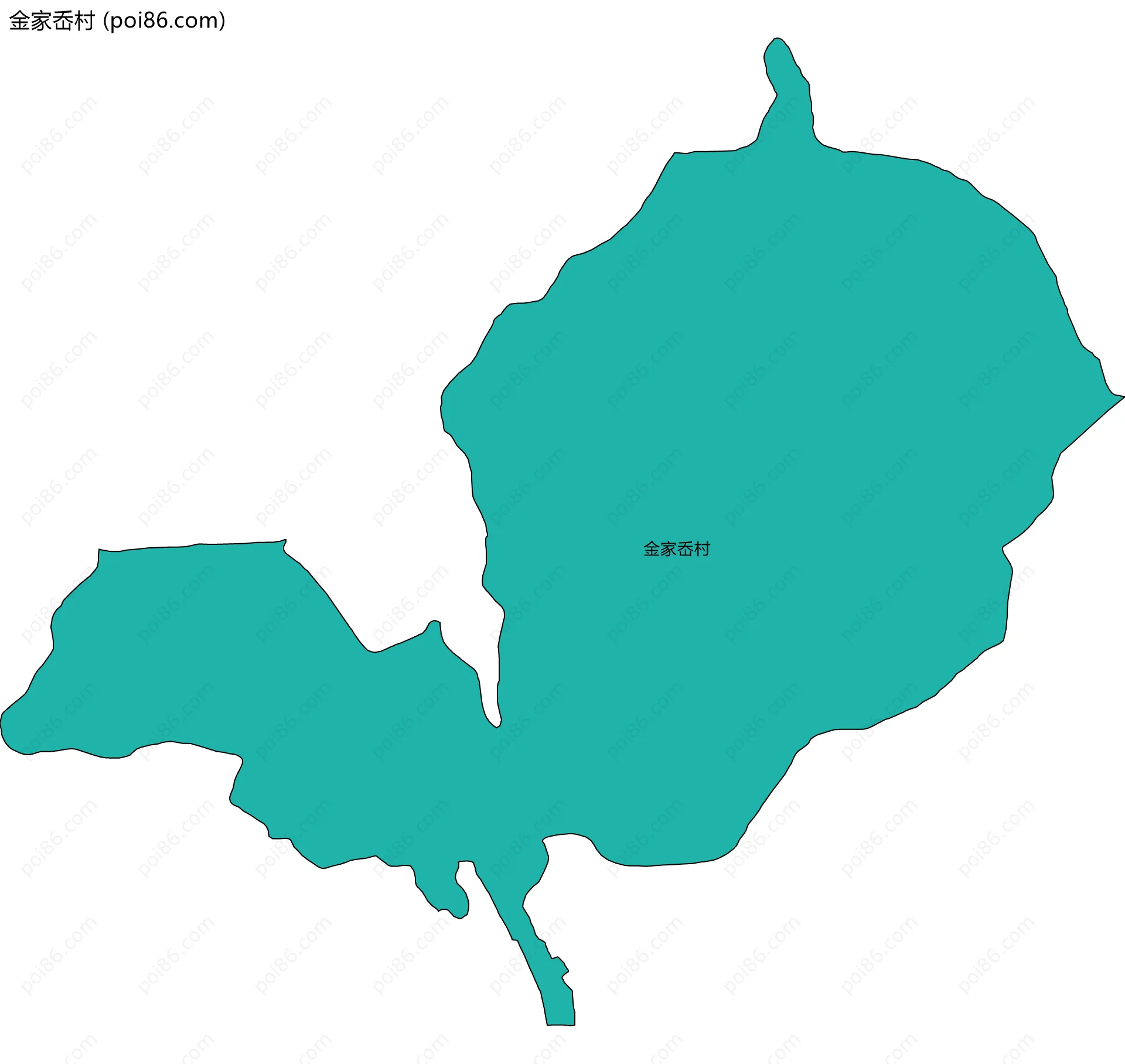 金家岙村边界地图