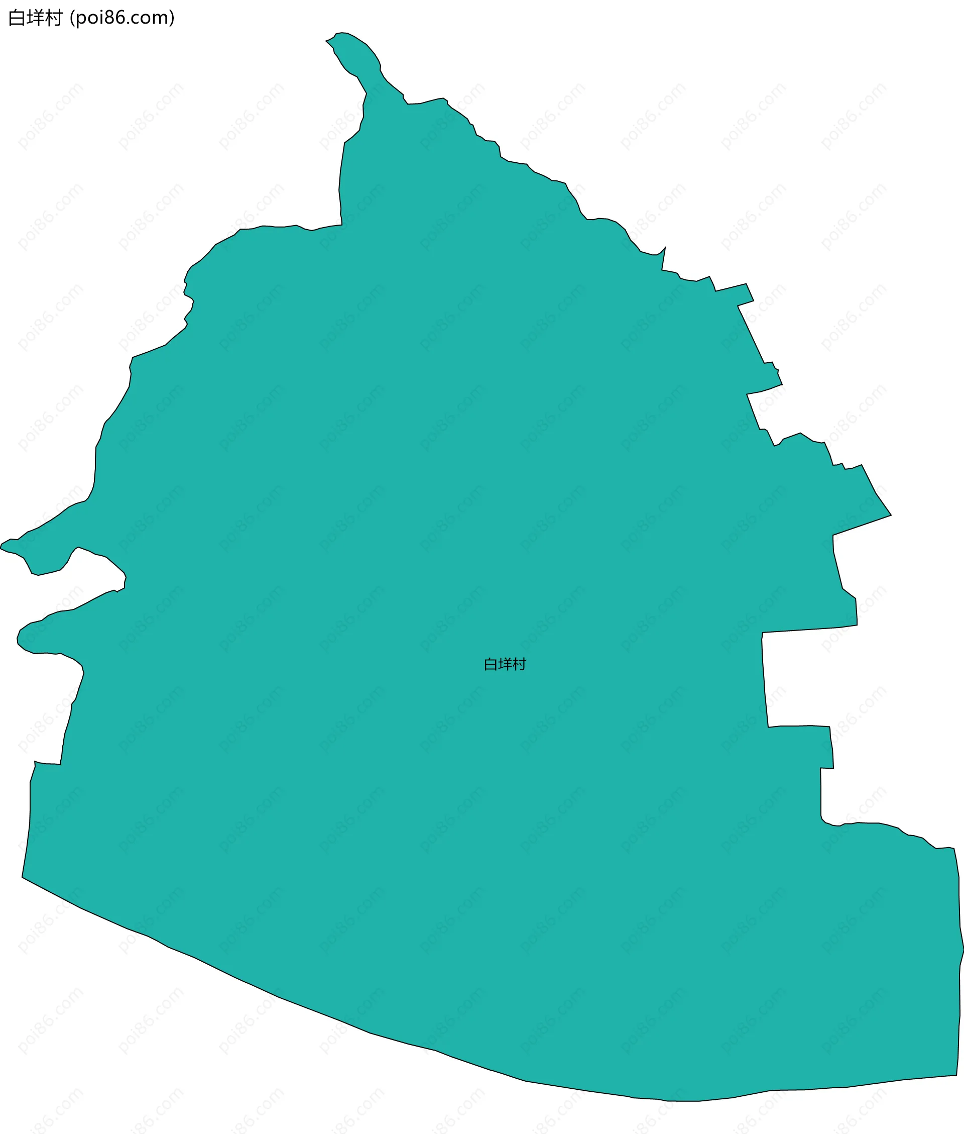 白垟村边界地图