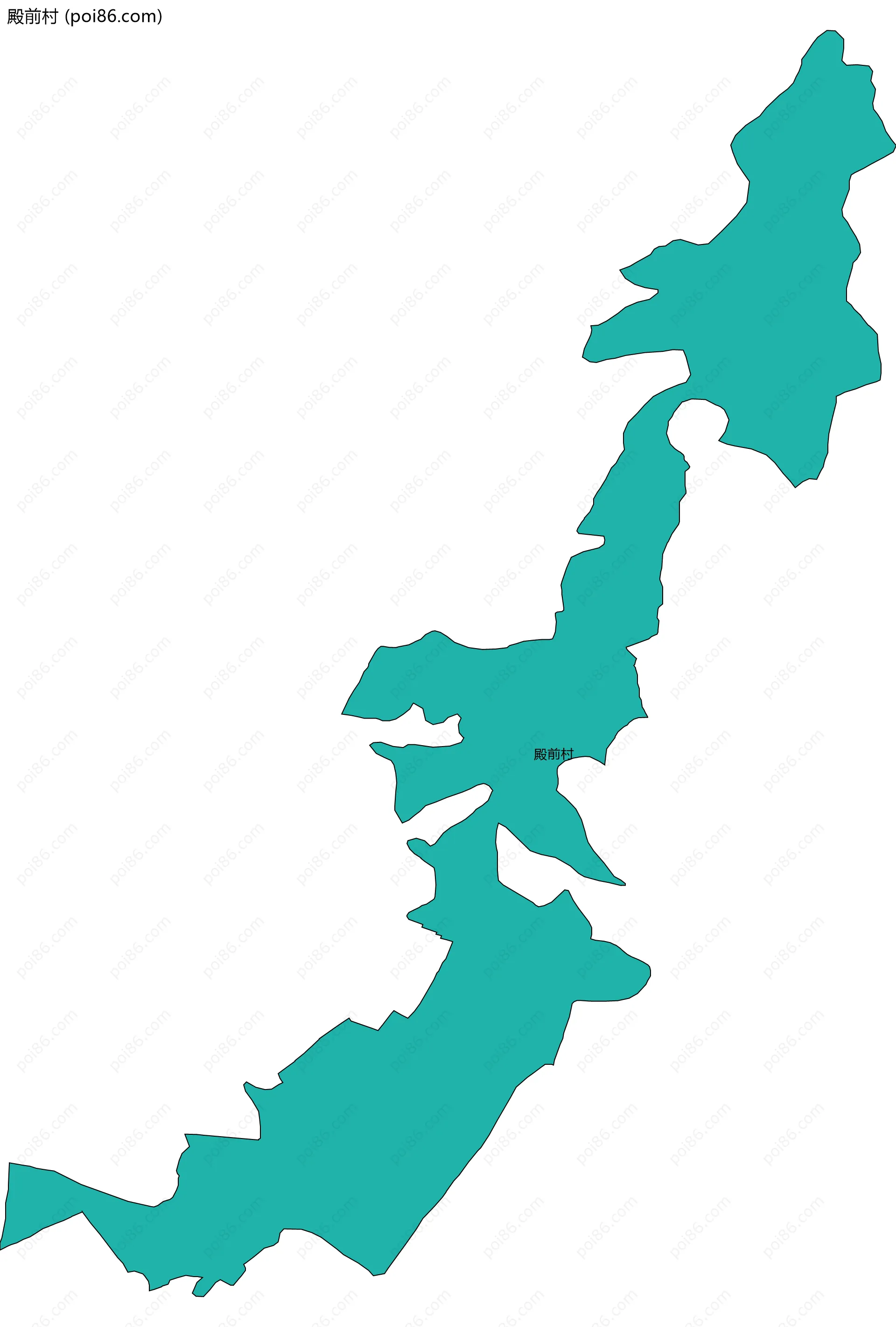 殿前村边界地图