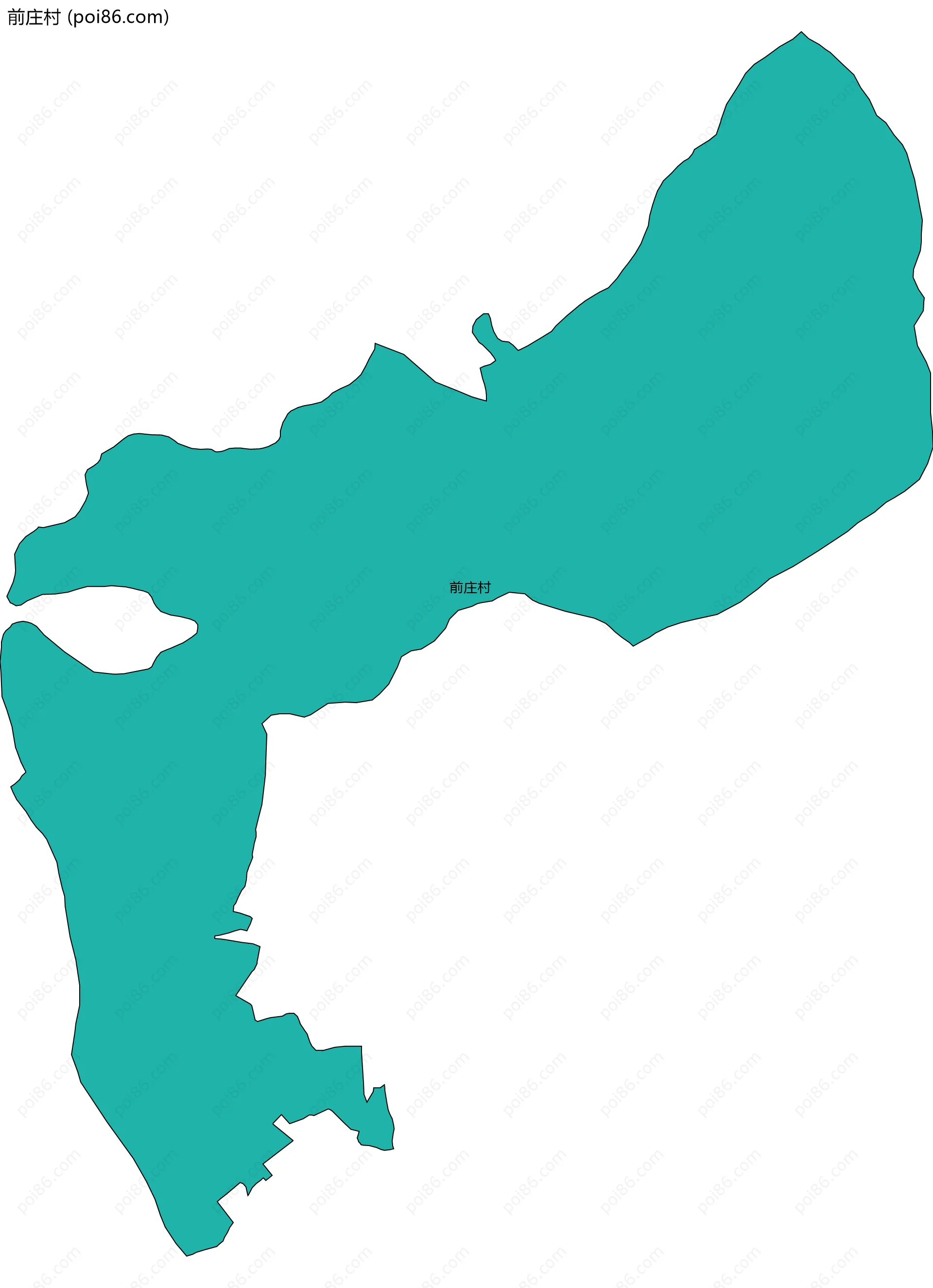 前庄村边界地图