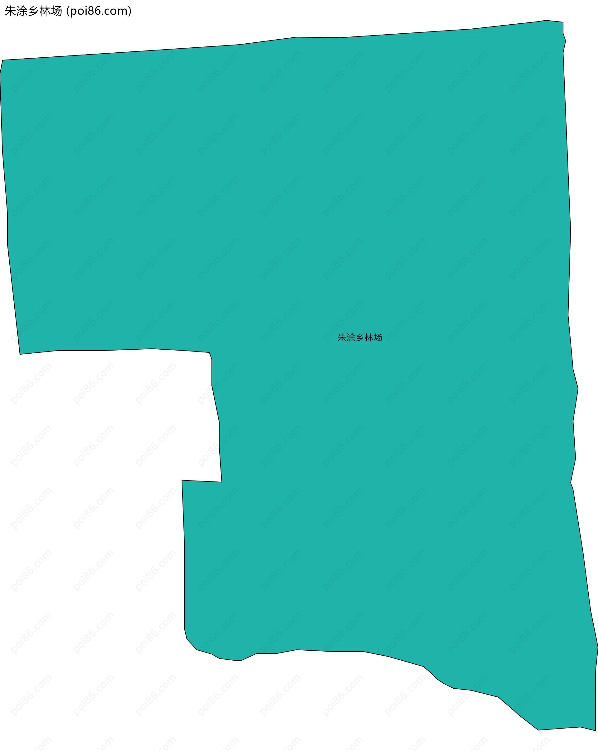 朱涂乡林场边界地图