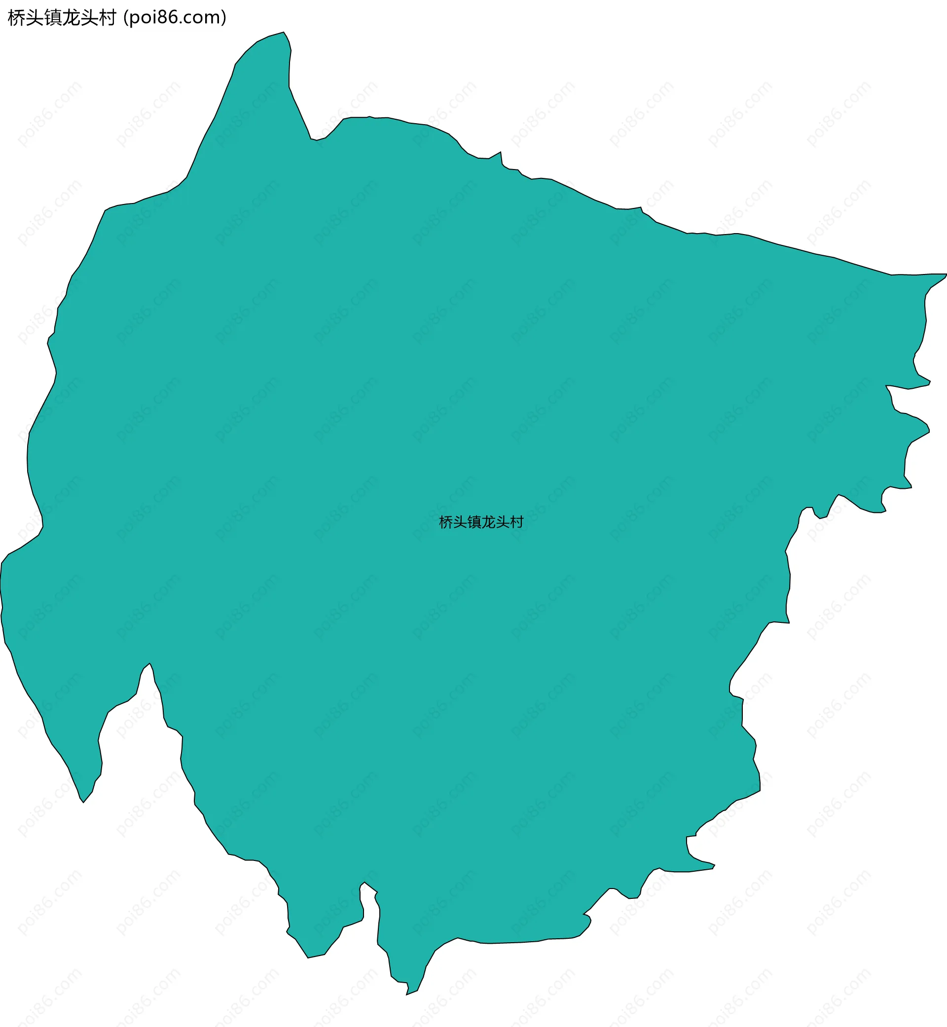 桥头镇龙头村边界地图