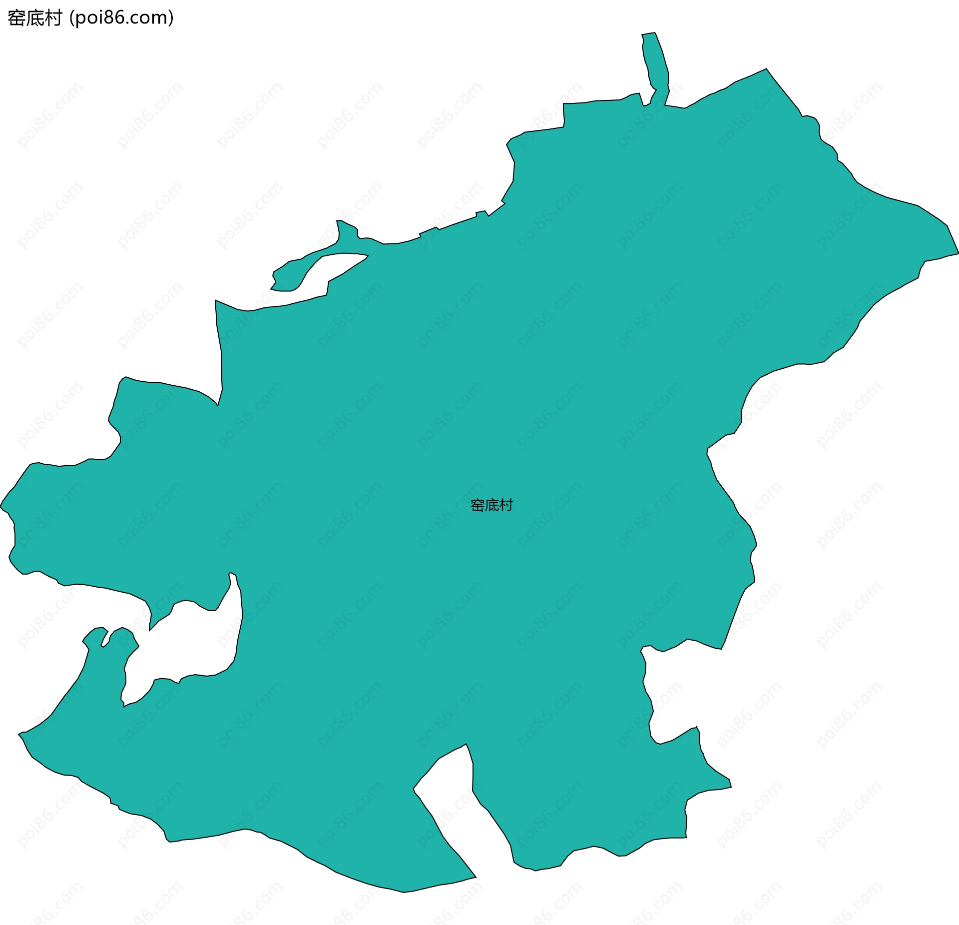 窑底村边界地图