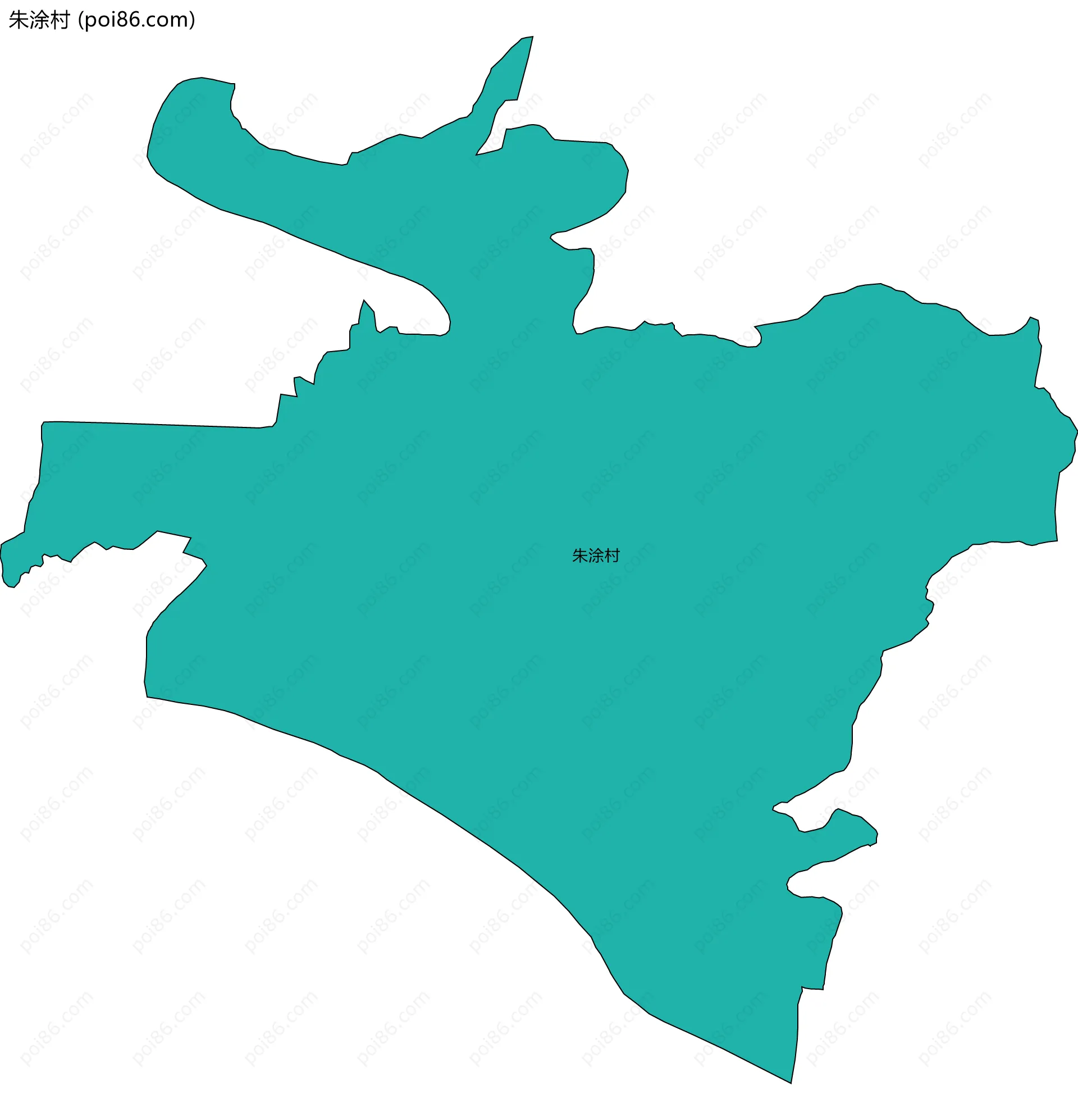 朱涂村边界地图