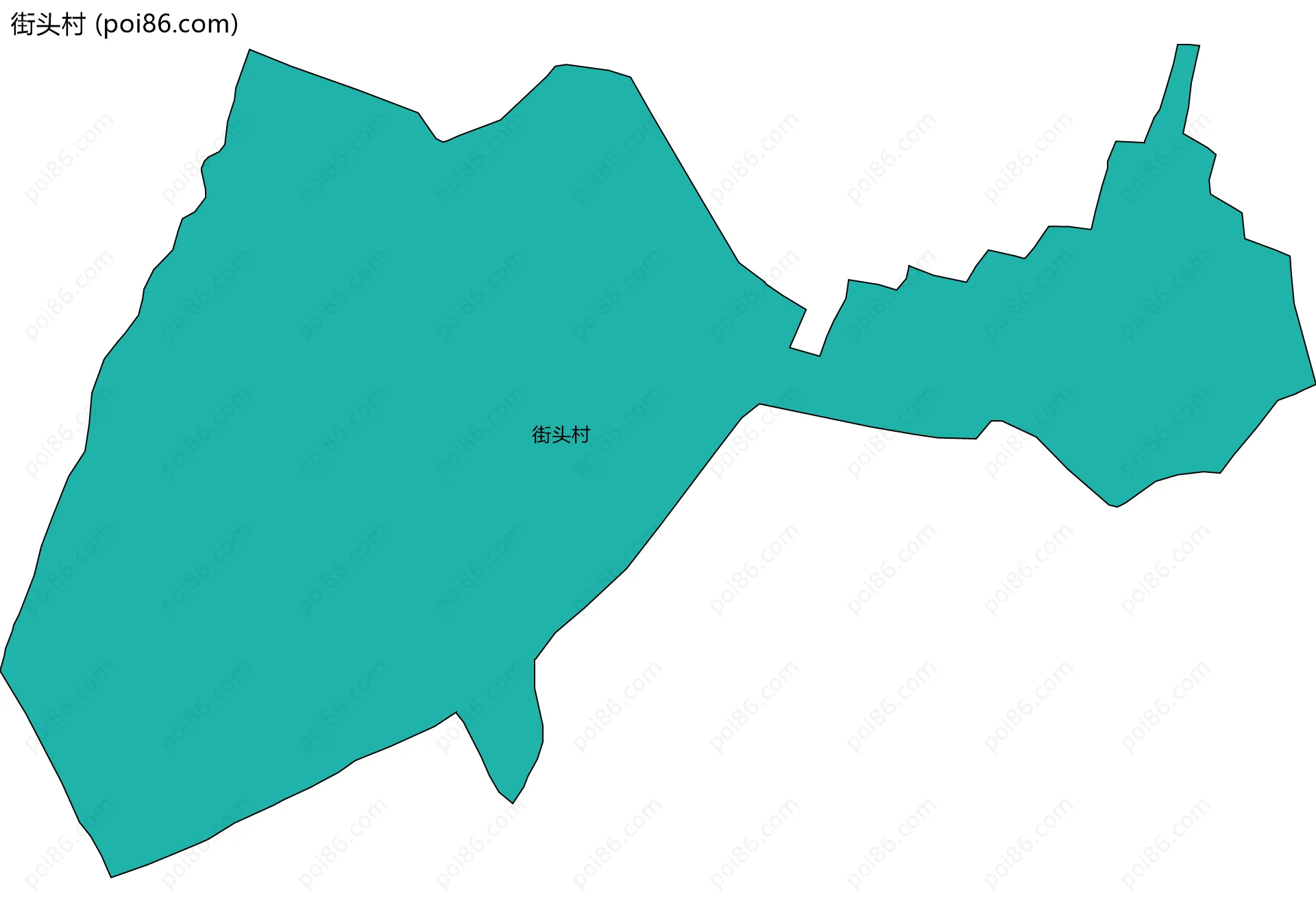 街头村边界地图